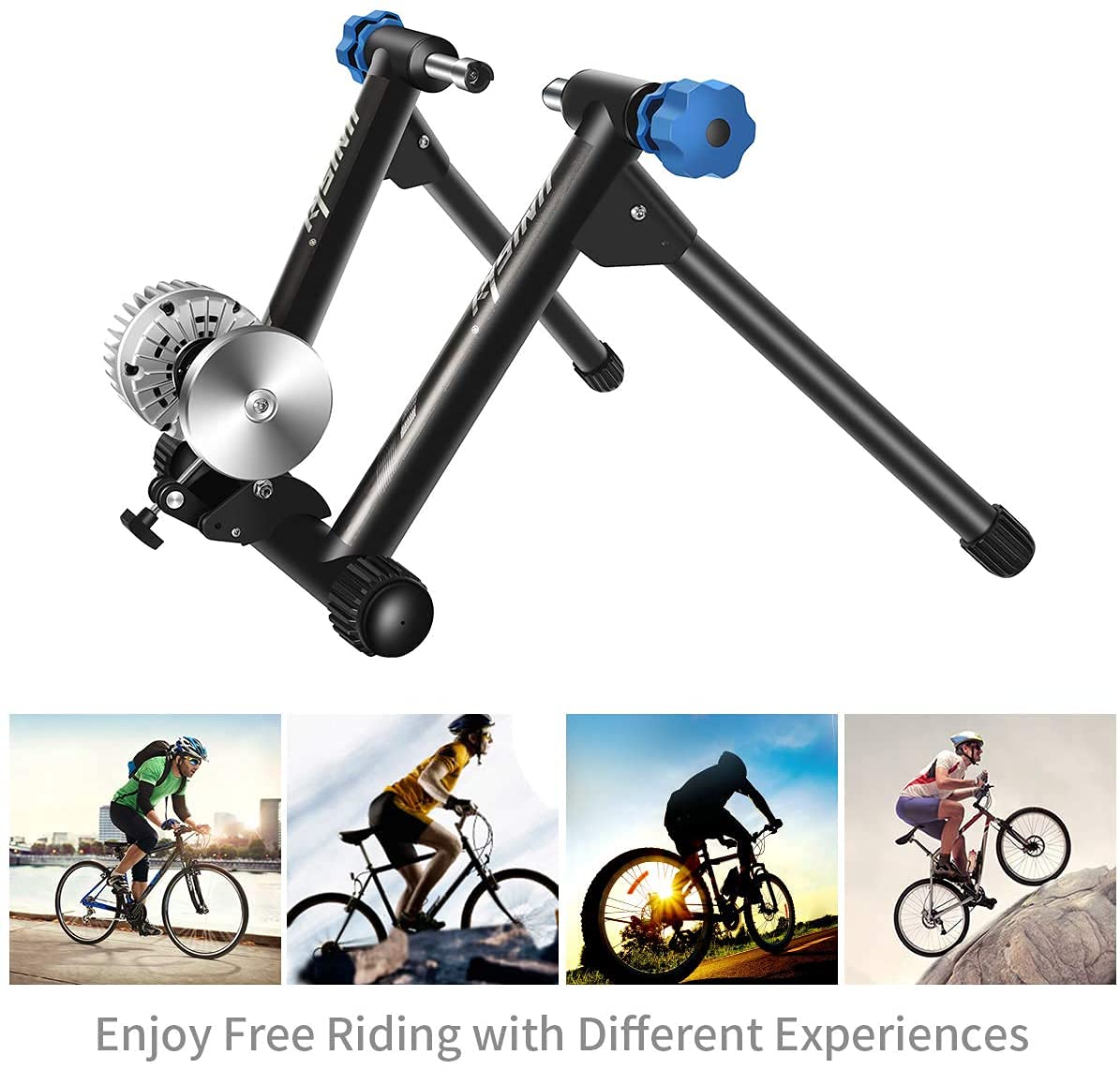 Unisky Indoor Bike Trainer Stand - Magnetic Resistance, Noise Reduction, Fits 26-28 Inch & 700C Wheels - Perfect for Home Workouts, Cycling Training & Winter Riding