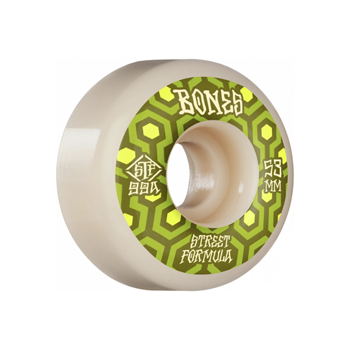 Bones STF Retro Wheels 99a Natural - High Performance Skateboard Wheels for Street & Park Skating - Available in Multiple Sizes