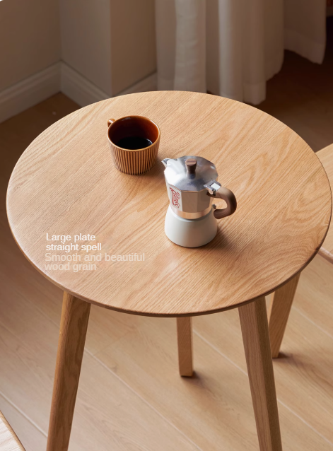 Solid Oak Wood Side Table - Rustic End Table for Living Room, Bedroom, or Patio - Perfect for Coffee, Books, and Decor
