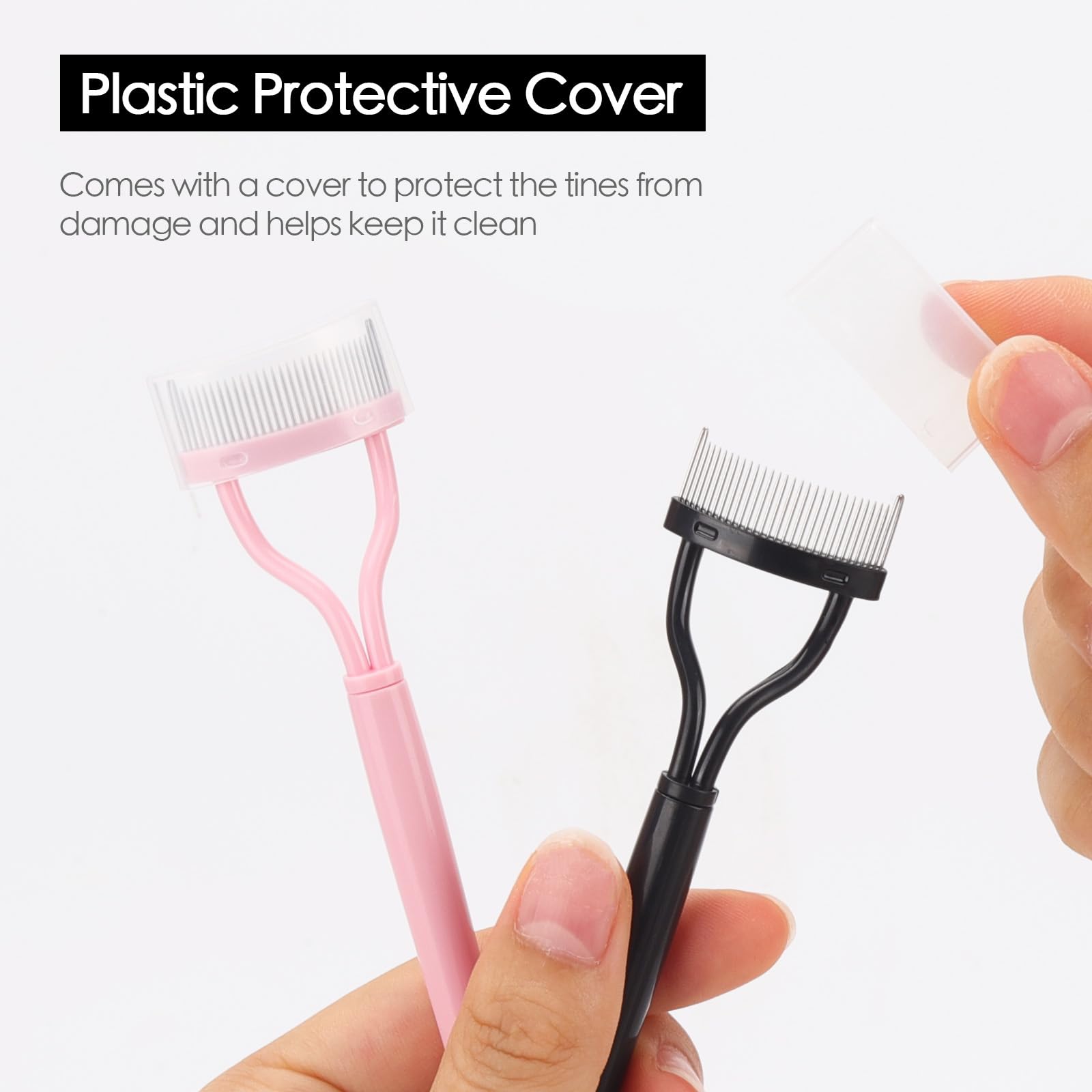 4 Pcs Metal Eyelash Comb & Separator - Mascara Brush with Fine Teeth for Perfect Lash Definition - Ideal for Salon, Home Use & Professional Makeup Artists