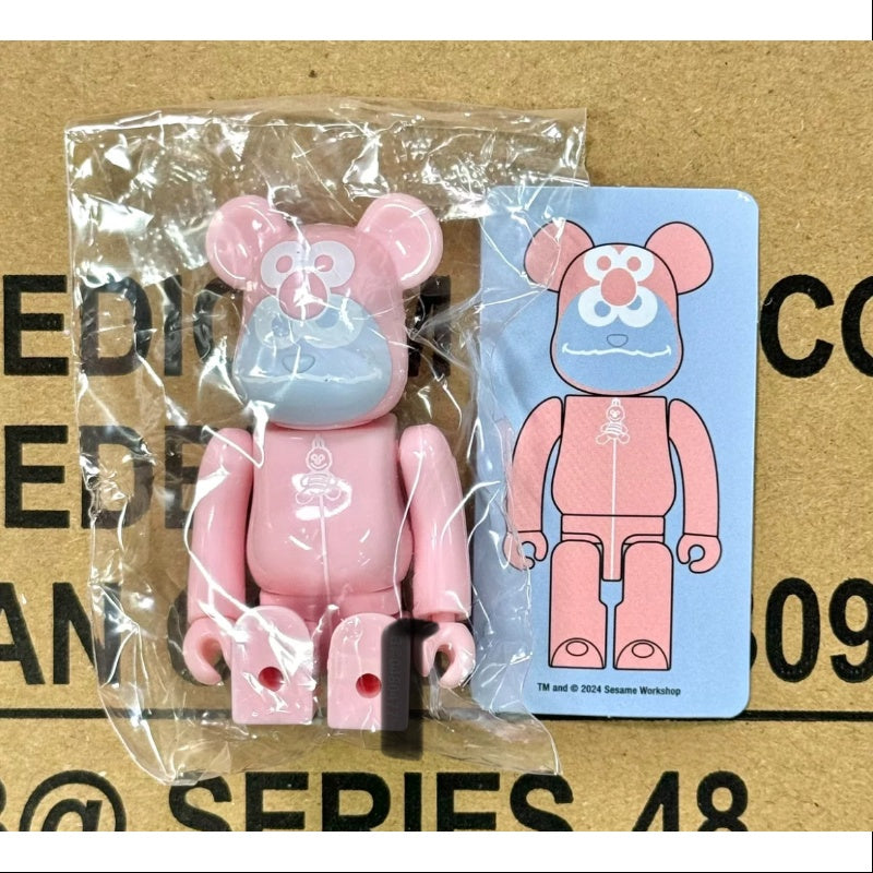 Bearbrick Series 48 Cute Gelato Pique Sesame Street Pink 100% Collectible Figure - Perfect for Anime Fans, Streetwear Enthusiasts & Home Decor