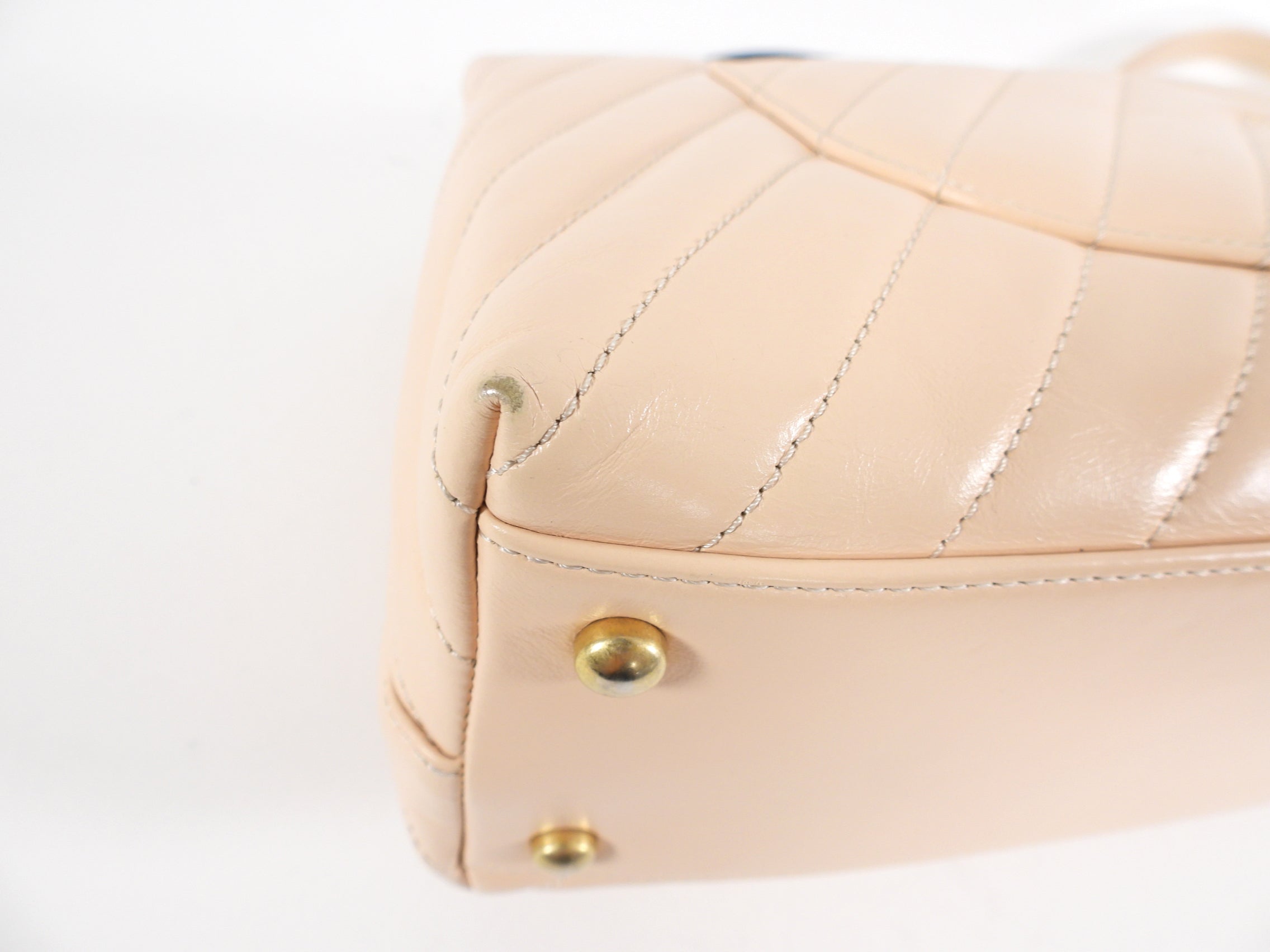 Chanel Light Nude Chevron Lizard Skin Coco Top Handle Bag - Luxury Designer Handbag for Women, Perfect for Parties, Weddings & Special Occasions