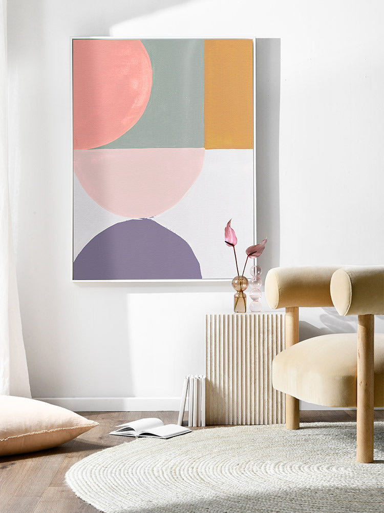 Modern Concrete Walls Canvas Art Print - Abstract Urban Home Decor for Living Room, Bedroom & Office