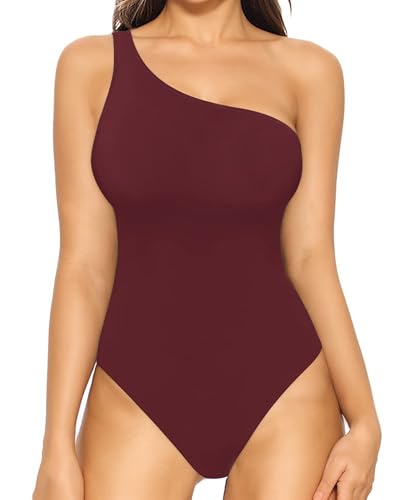 C-burgundy(one Shoulder)