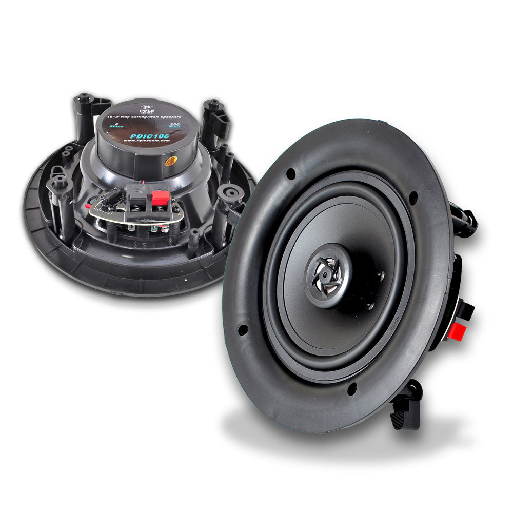 10.0'' In-Wall & Ceiling Speakers - High-Quality Home Audio System for Living Room, Bedroom, or Home Theater Installation