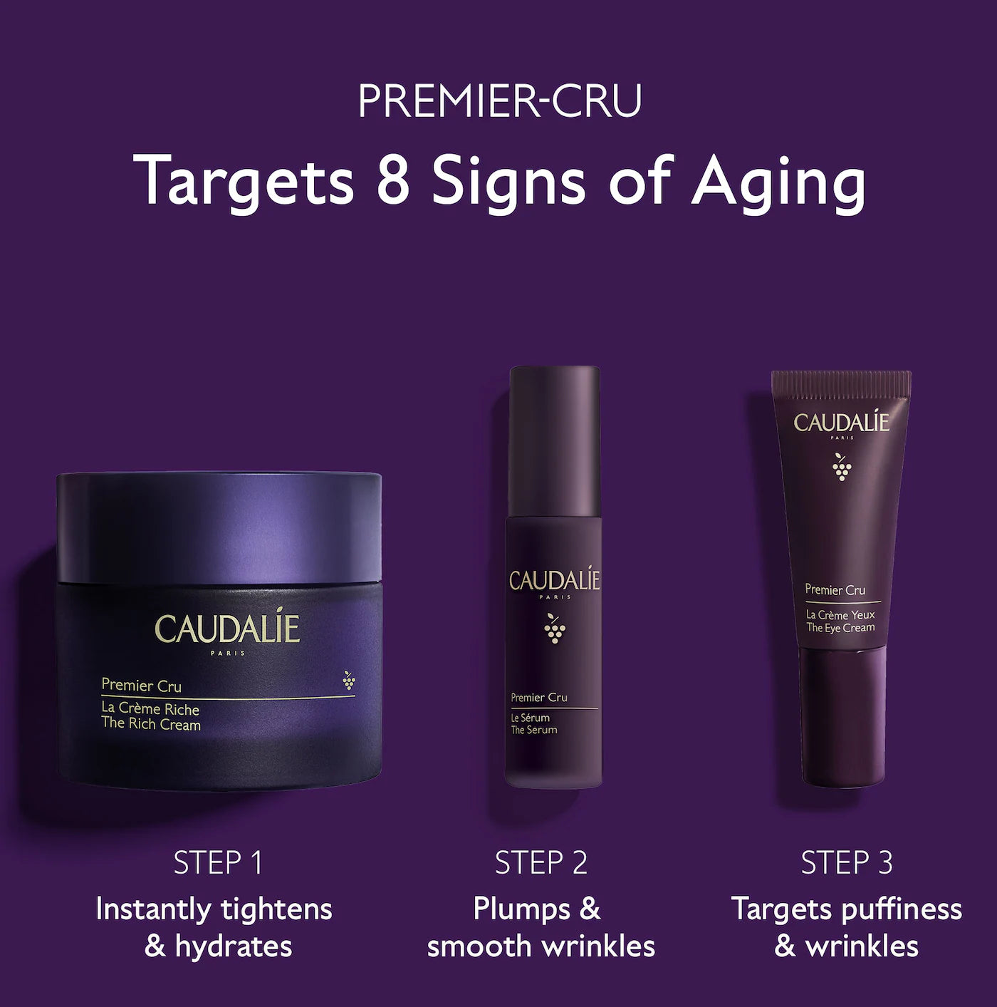Caudalie Premier Cru The Rich Cream 50ml - Luxury Anti-Aging Face Moisturizer for Dry Skin | Day & Night Cream for Wrinkles & Fine Lines | Perfect for Sensitive Skin Care Routine