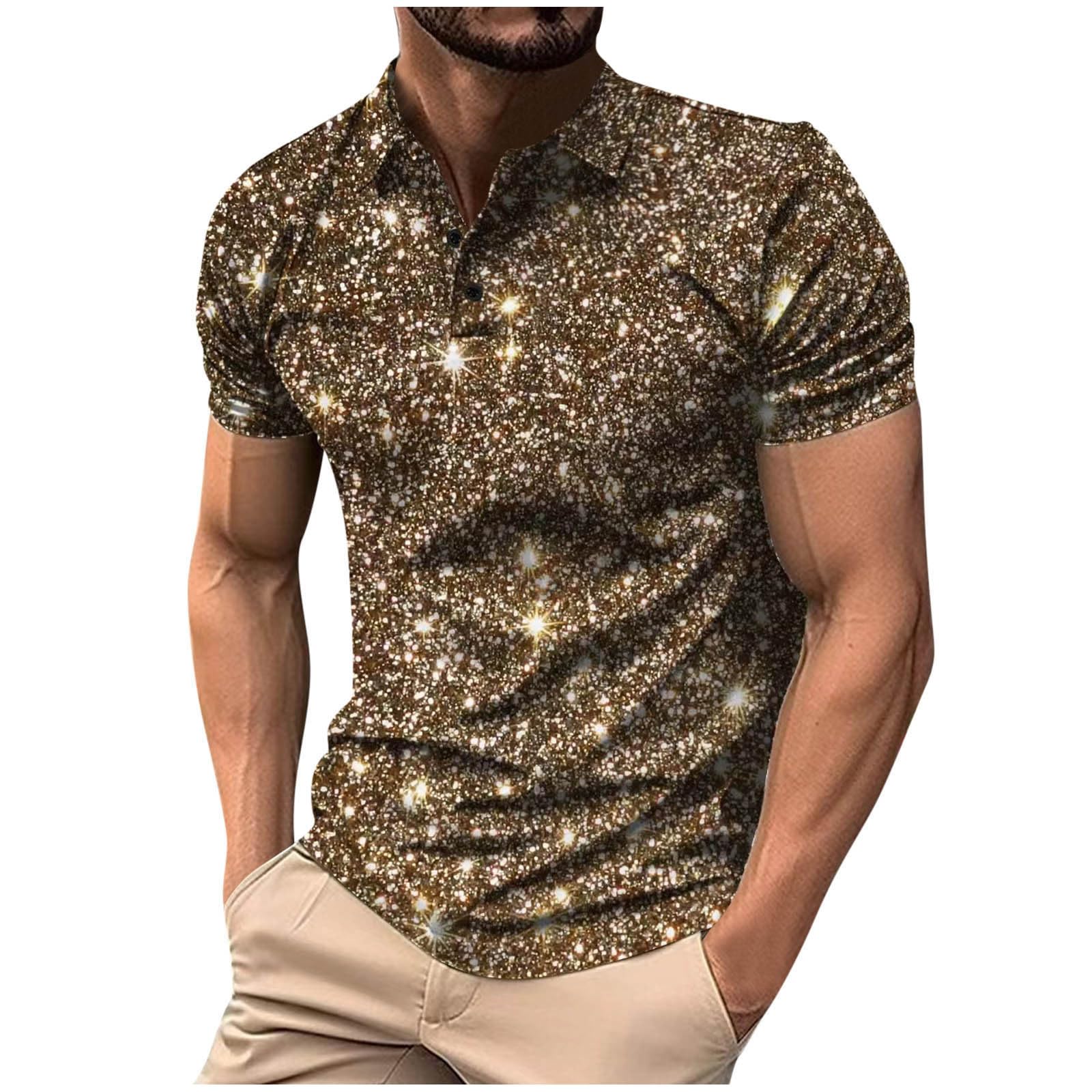 Men's Printed Polo Shirts - Short Sleeve Casual T-Shirts for Summer, Golf & Work | Breathable Fashion Tops 2024 | Perfect for Office, Outdoor & Weekend Wear