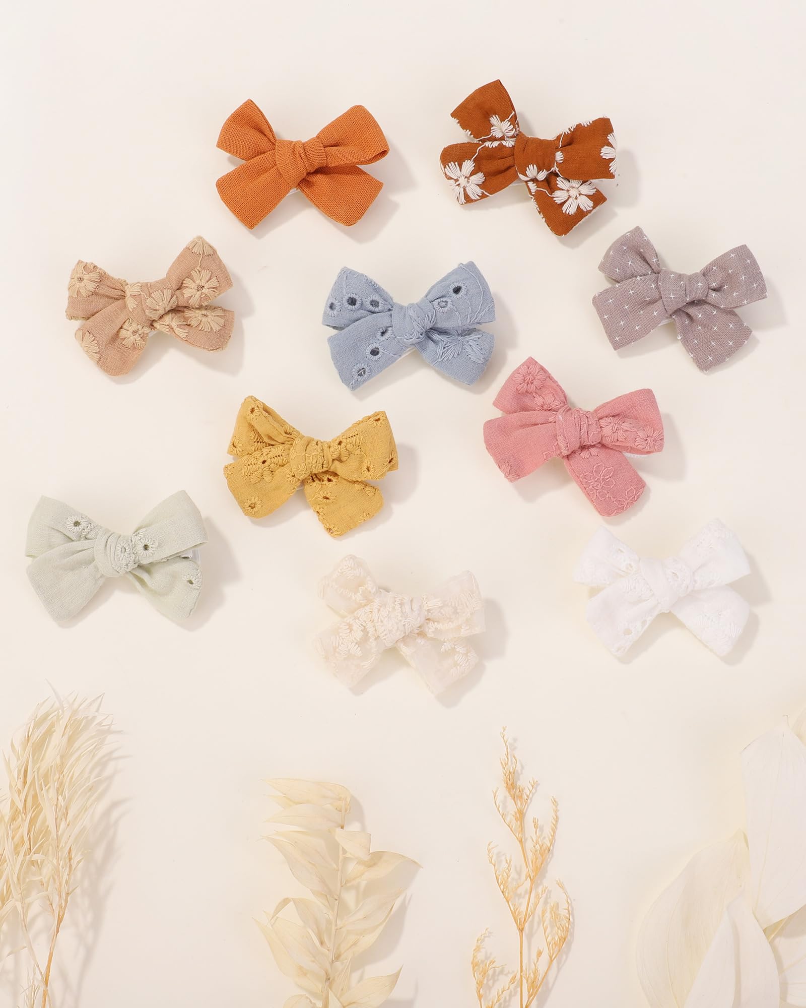 20PCS Mini Hair Clips with Bows for Girls & Kids - 2 Inch Tiny Barrettes for Fine Hair - Perfect for School, Parties, and Daily Hair Styling