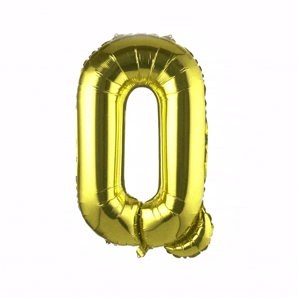 Balloonify Gold Mylar Letter Q Balloon - 40 Inch Large Foil Alphabet Balloon for Birthday Party Decorations, Graduation, Baby Shower & Wedding Events - 1 Count Box