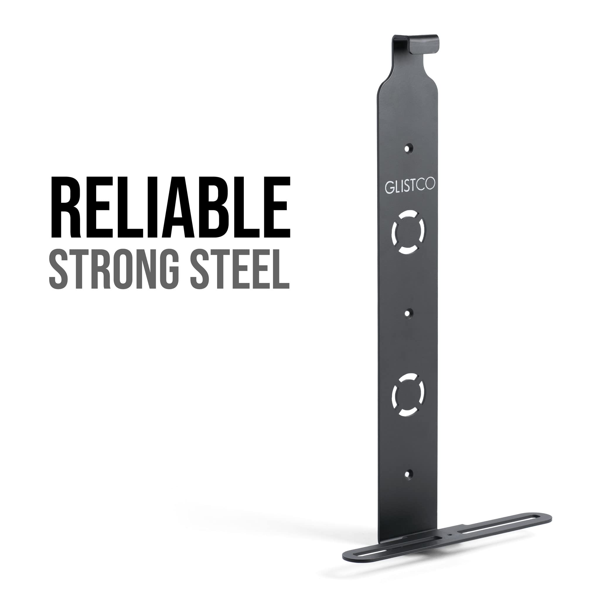 Glistco Steel Wall Mount Bracket for PS5 & PS5 Pro - Universal Mounting Kit for Playstation 5 Disc & Digital Edition - Space Saving Vertical Stand for Gaming Room & Home Entertainment Setup