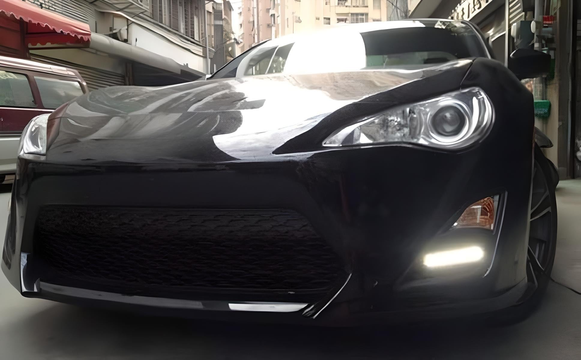 iJDMTOY OEM Fog Bezel with 6-LED High Power DRL Kit - Compatible with 2013-2016 Scion FR-S | Daytime Running Lights for Enhanced Visibility & Style