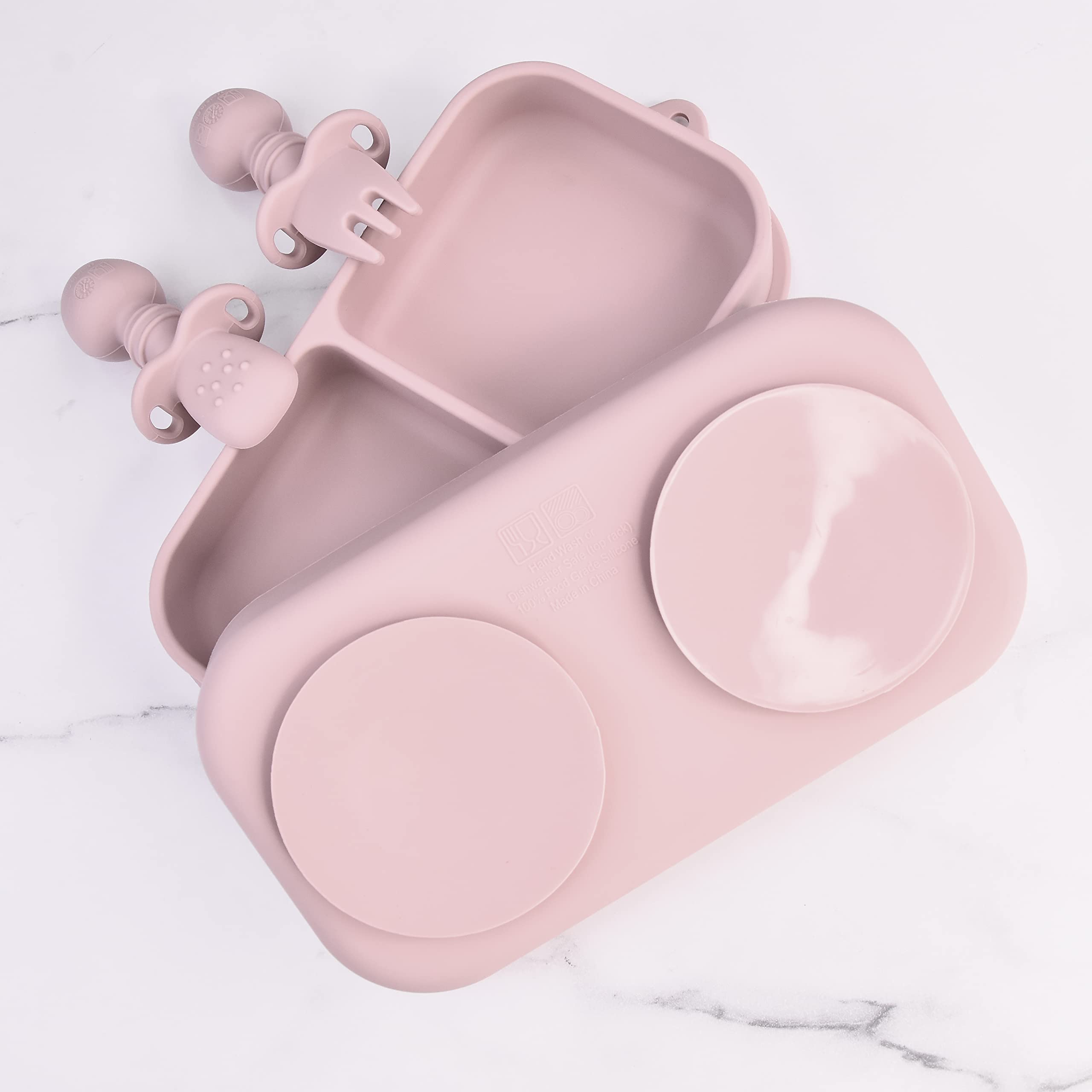 KATORI KIDS 5-Piece Silicone Suction Plate Set for Babies & Toddlers | Non-Slip Travel Feeding Bowl with Portable Storage Bag | BPA-Free Baby Dish for Home, Restaurant & Airplane Travel | Perfect Toddler Mealtime Essentials