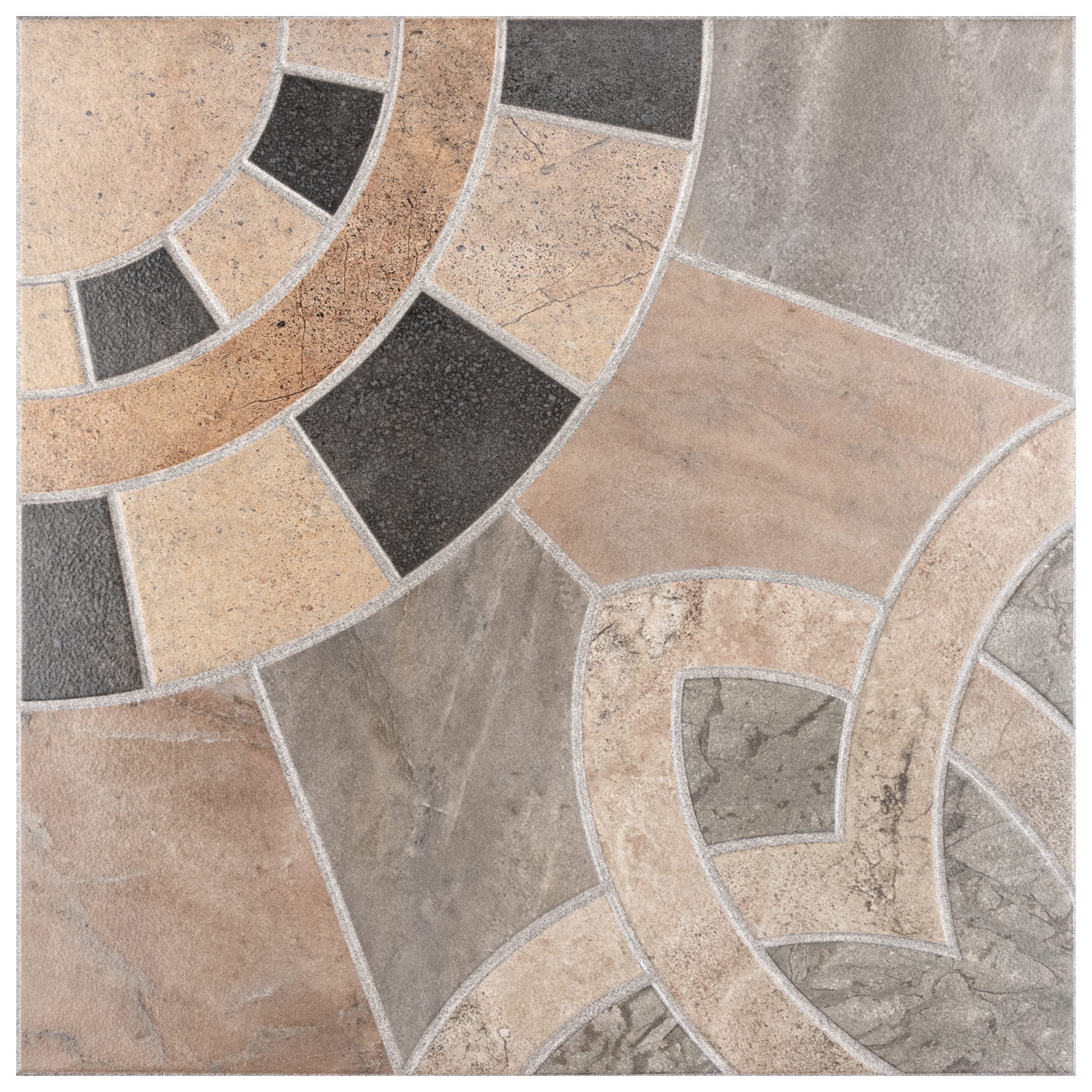 Merola Tile Cartago Azul 17.75x17.75 Inch Ceramic Floor & Wall Tile - Blue Spanish Style Square Tiles for Kitchen Backsplash, Bathroom & Shower Walls