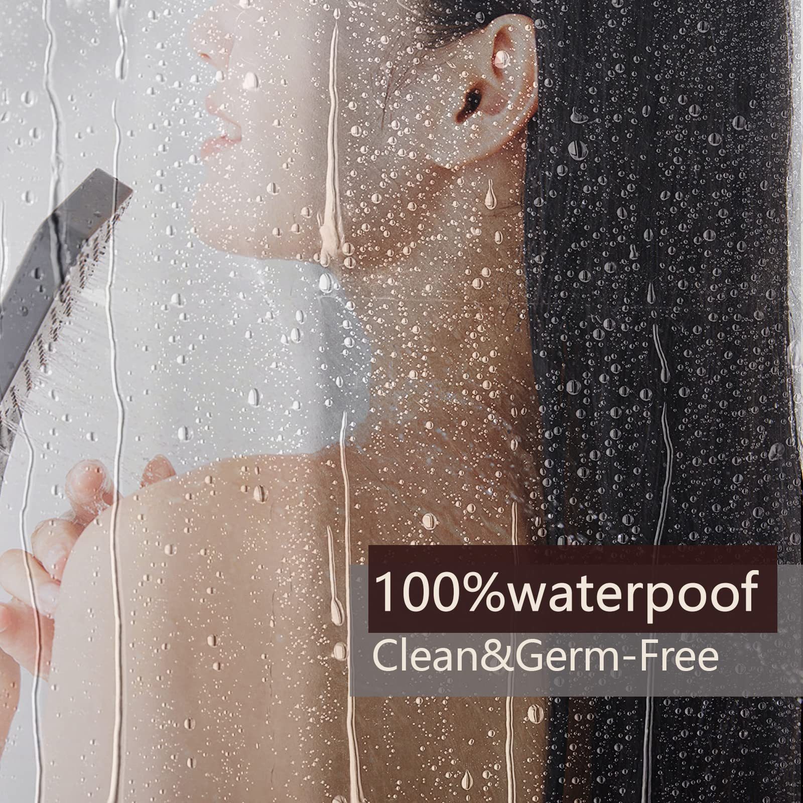 PEVA Clear Shower Curtain Liner with Metal Grommets & Magnetic Weights - 72x72 Inch Waterproof Bathroom Curtain for Bath Tub & Shower Enclosure - Perfect for Home, Hotel, and Apartment Use