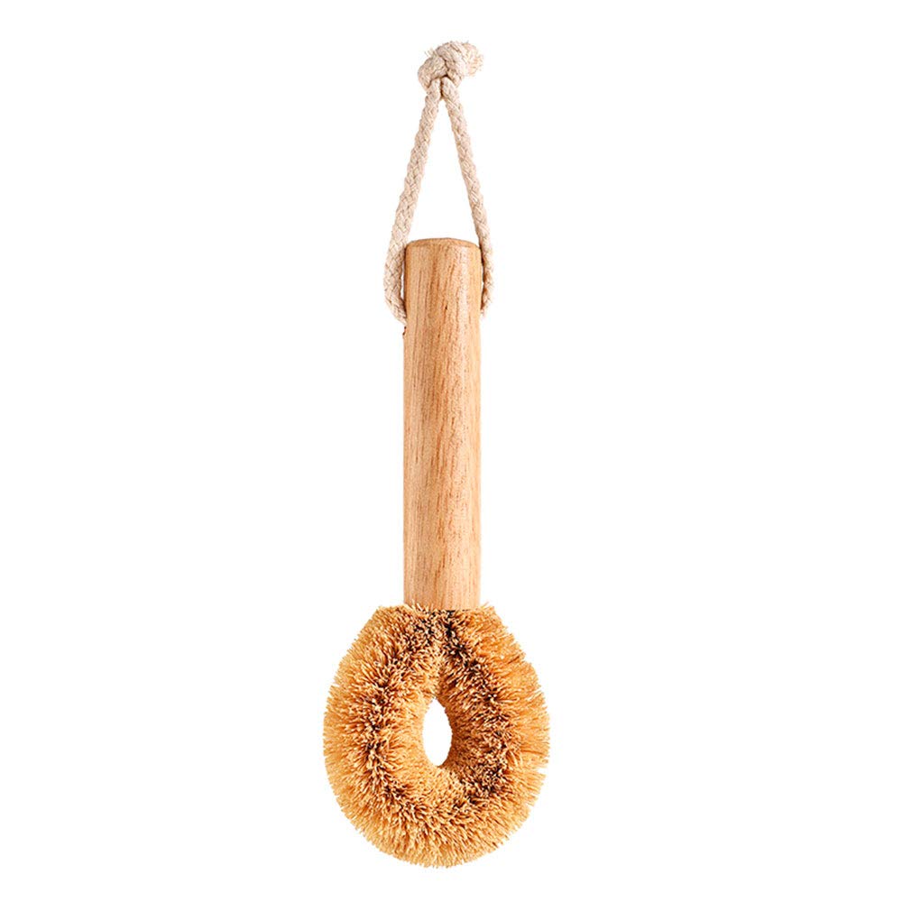 Coconut Fiber Scrub Brush - Natural Cleaning Tool for Kitchen & Bathroom
