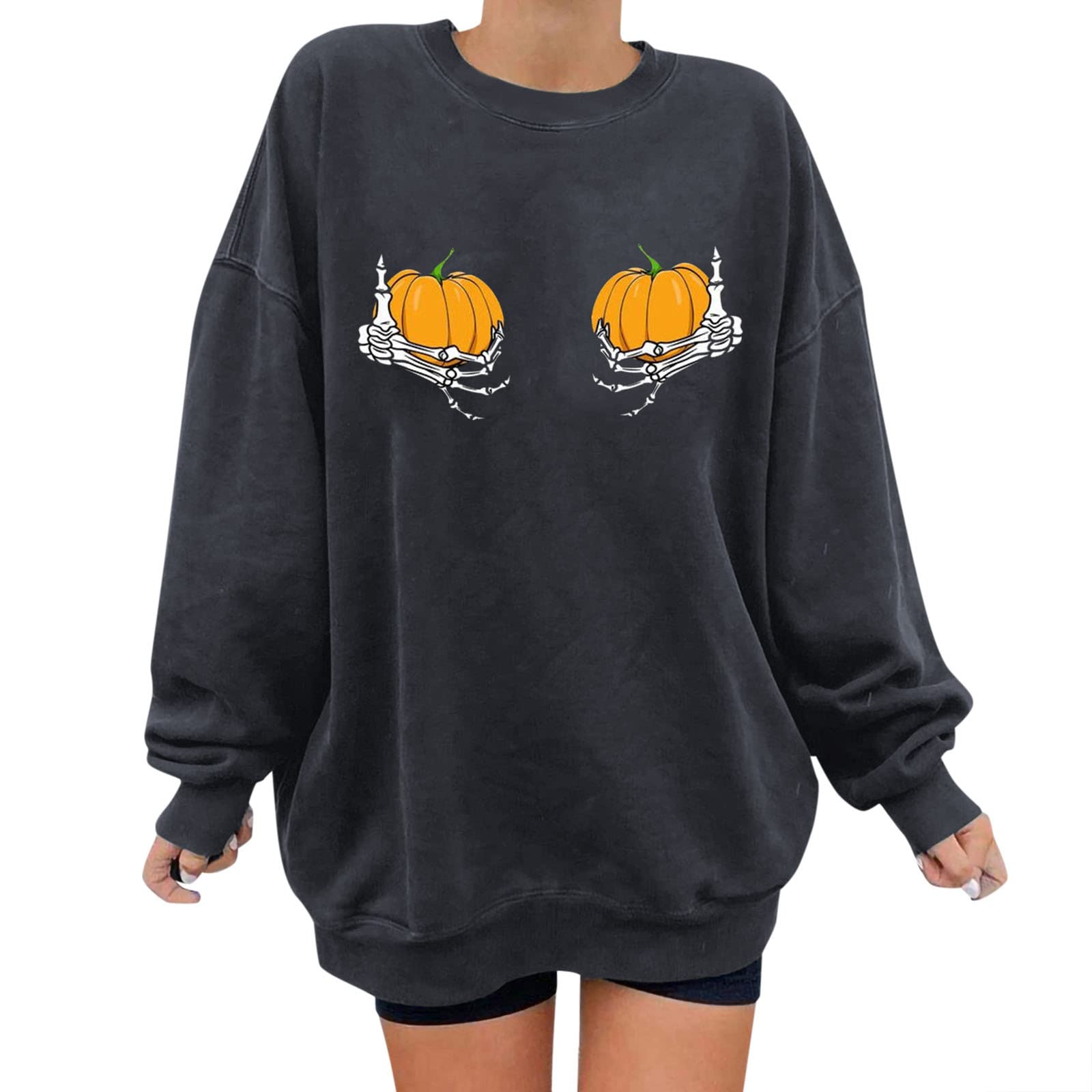 Women's Casual Loose Fit Long Sleeve Crewneck Sweatshirt - Comfortable Pullover Hoodless Top for Everyday Wear | Perfect for Work, Lounge & Weekend Outfits
