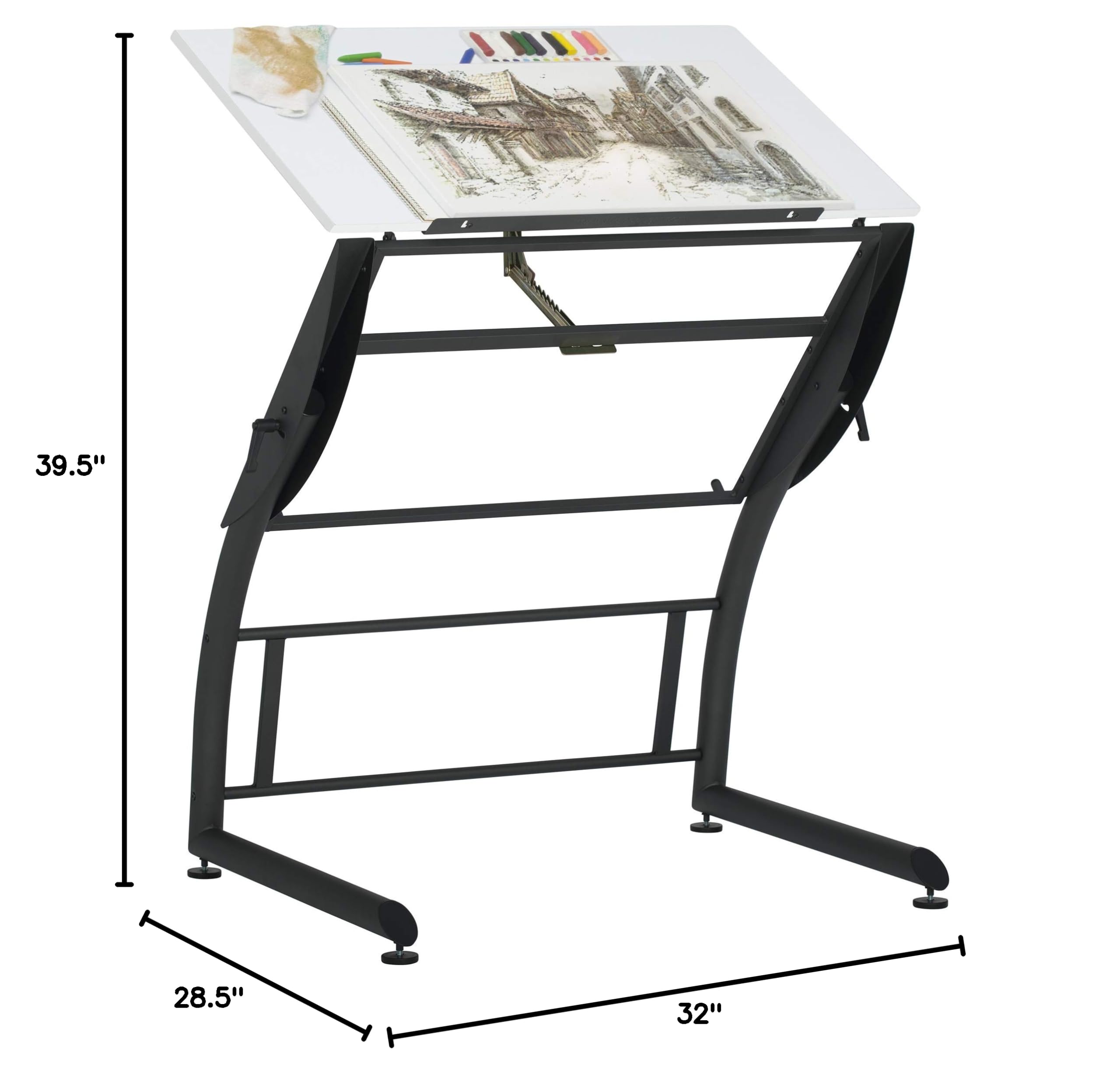 SD STUDIO DESIGNS Adjustable Height Drawing Table - 35.25