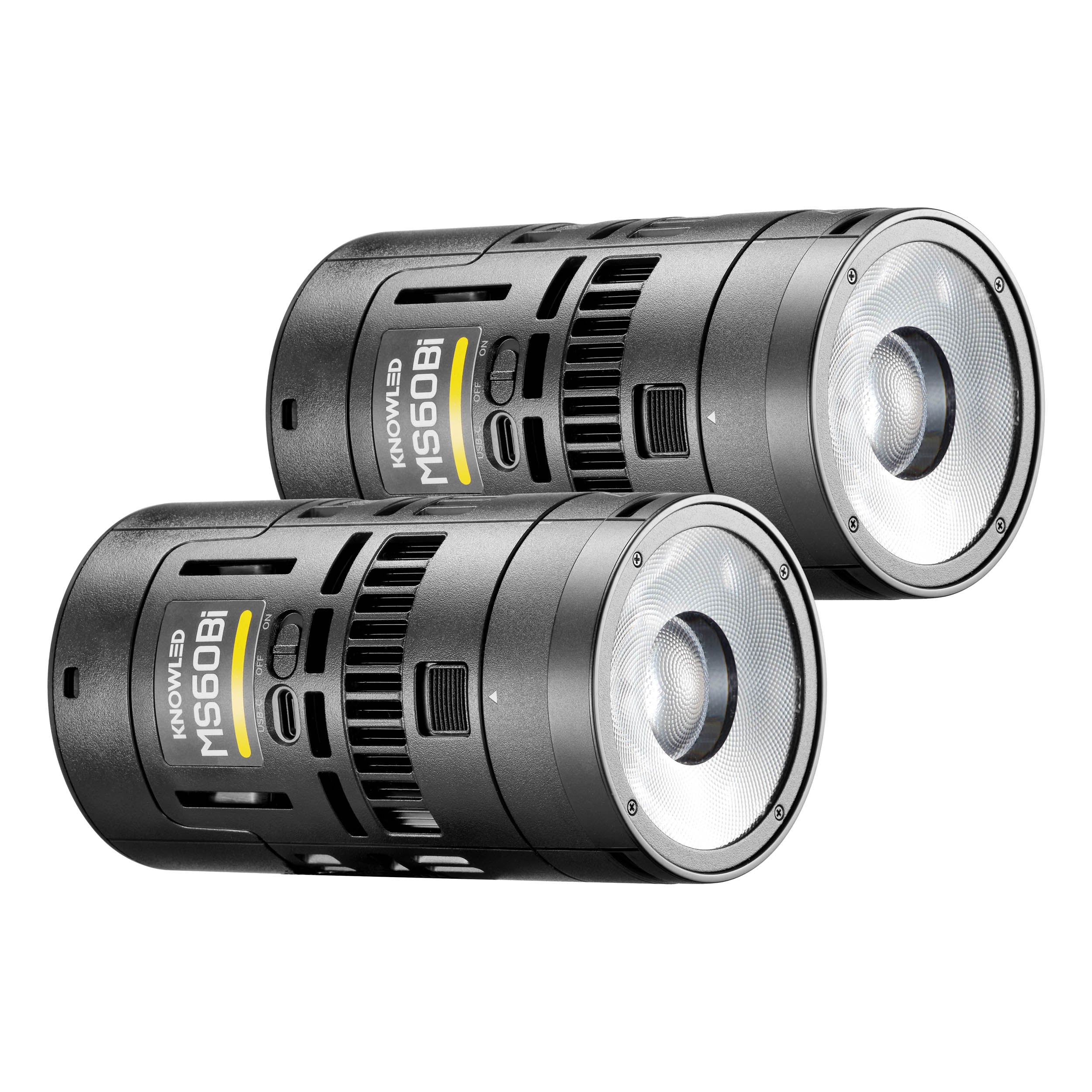 KNOWLED MS60Bi 2K Super Compact Bi-Color LED Video Light Twin Kit - Professional Studio Lighting for YouTube, Photography & Film Production