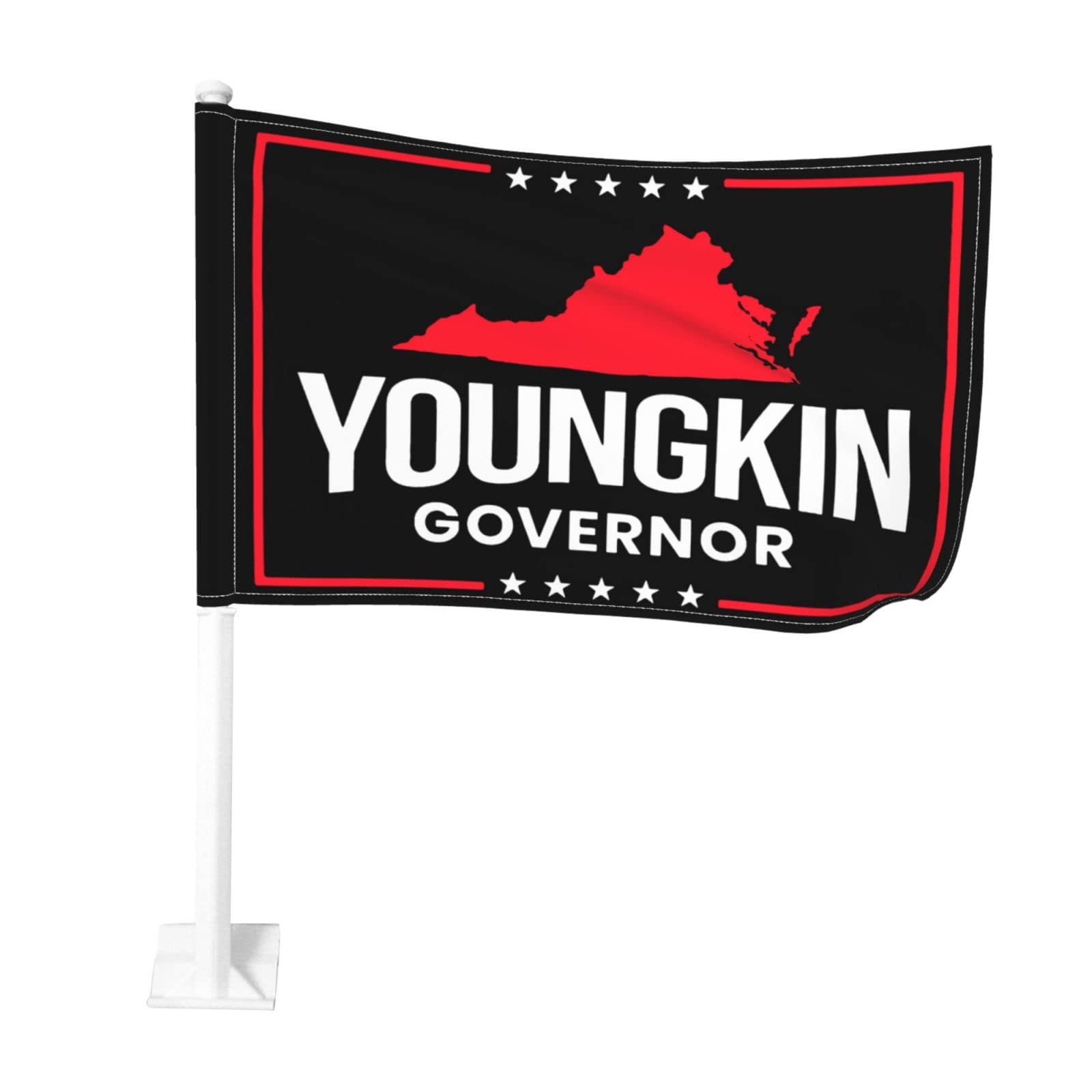 Glenn Youngkin Car Flag - 18x12 Inch USA Patriotic Outdoor Vehicle Window Decoration for Cars, Trucks & SUVs - Perfect for Political Rallies, Parades & Tailgating