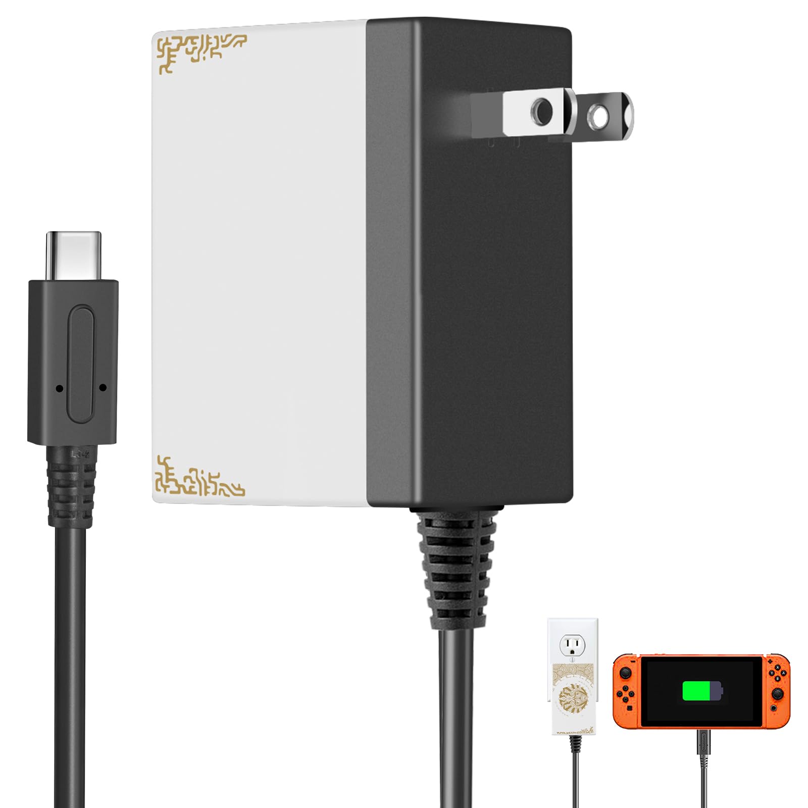 Original Title: Switch AC Adapter for Nintendo Switch, Fast Travel Wall Charger 15V 2.6A Fast Charging Kit for Nintendo Switch/Switch Lite/Switch OLED, Support TV Mode    Optimized Title:   **Nintendo Switch AC Adapter - 15V 2.6A Fast Charging Kit for Switch/Switch Lite/Switch OLED - Travel Wall Charger with TV Mode Support - Perfect for Gaming On-The-Go & Home Entertainment**