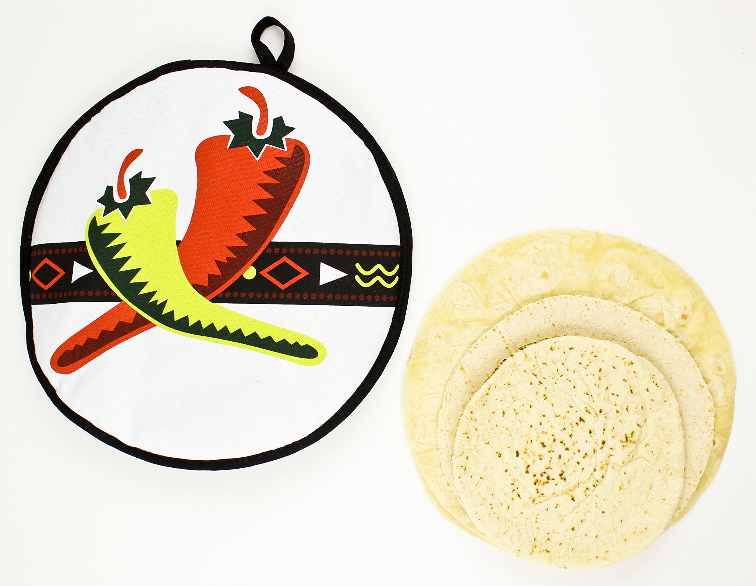 Zoie + Chloe 12-Inch Tortilla Warmer - Microwave & Oven Safe for Tortillas, Pita, Wraps, Naan, Pancakes, Quesadillas & Flatbread | Perfect for Taco Night, Meal Prep & Family Gatherings
