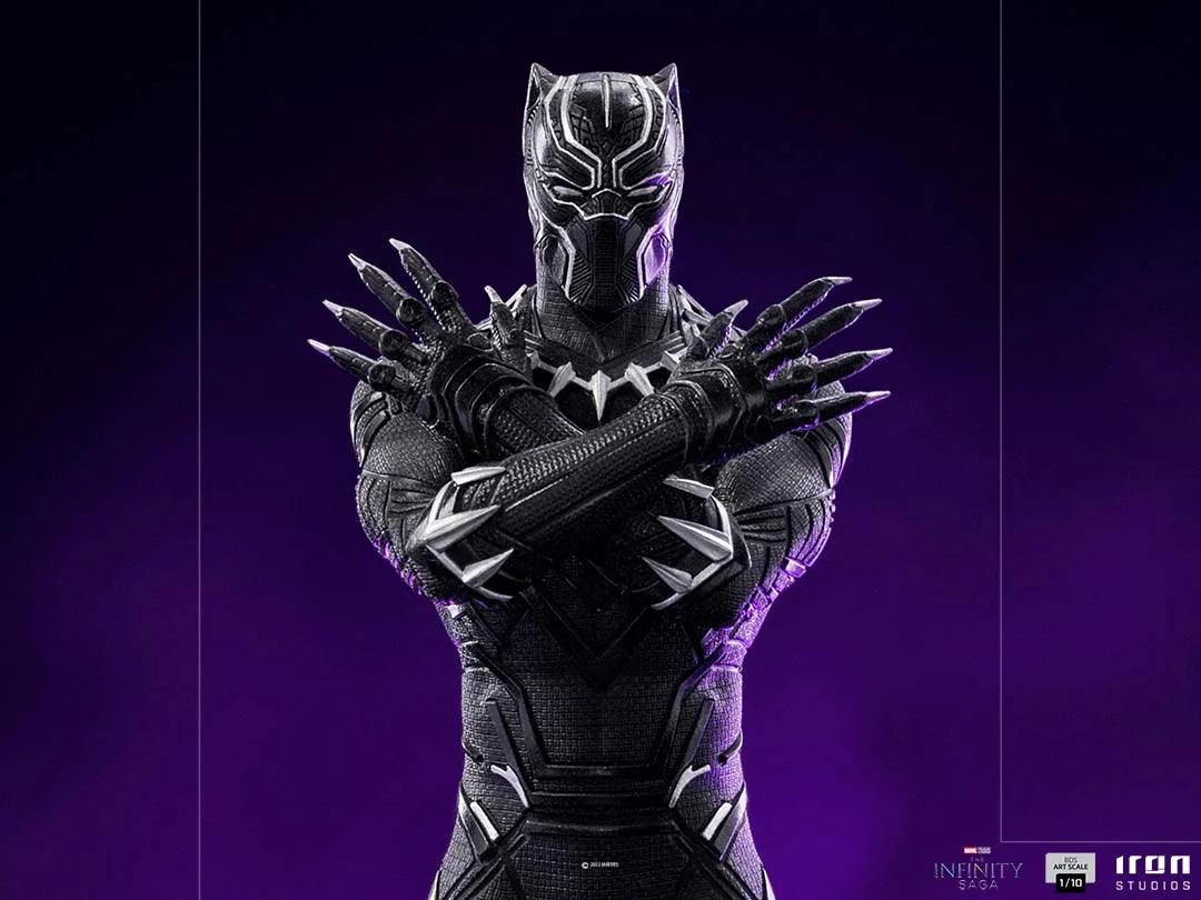 Iron Studios The Infinity Saga Black Panther Deluxe BDS Art Scale 1/10 Statue - Marvel Collectible Figure for Display & Home Decor