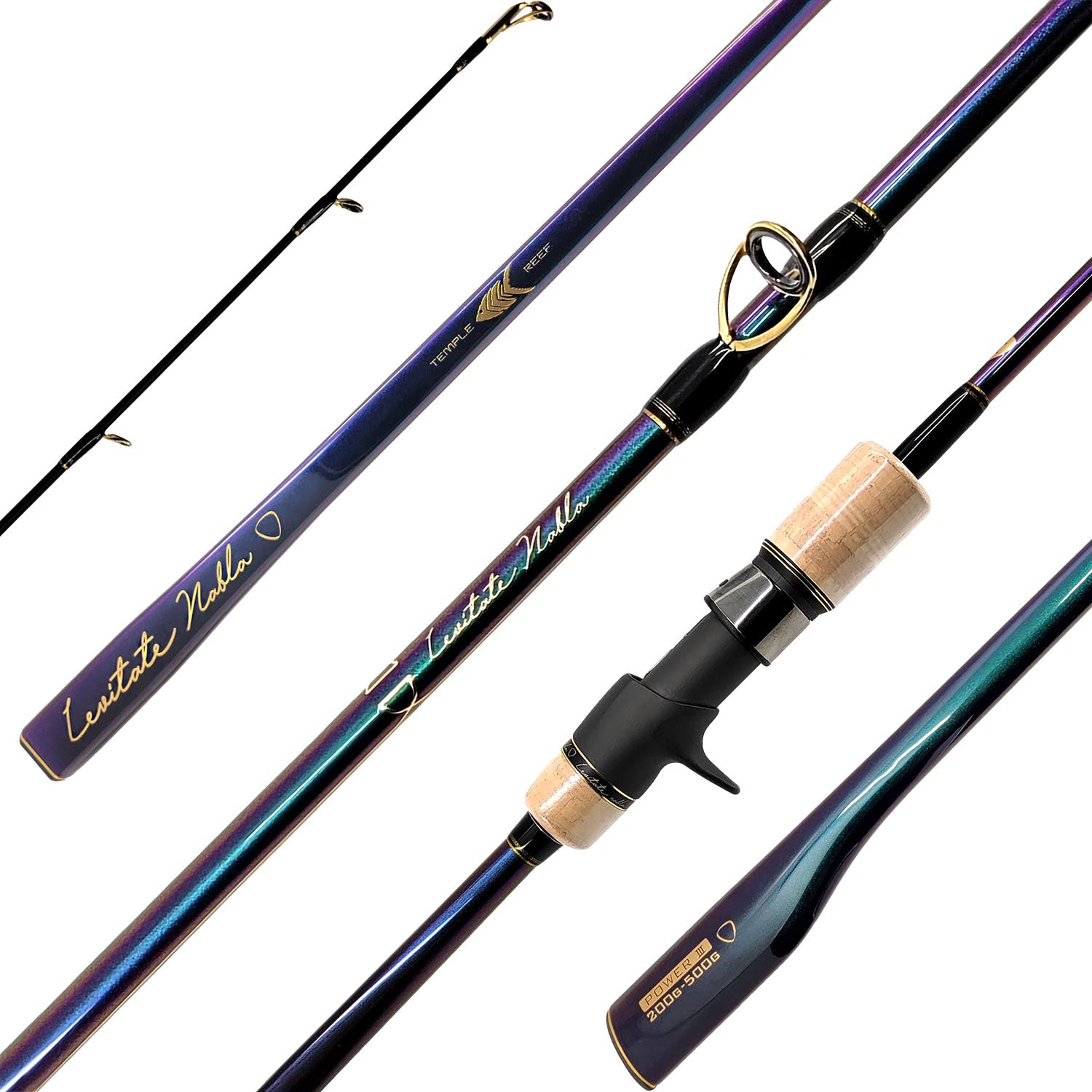 Temple Reef Levitate Nabla SPJ Fishing Rods - Premium Slow Pitch Jigging Rods for Saltwater & Freshwater Fishing - Perfect for Deep Sea, Offshore, and Inshore Angling Adventures