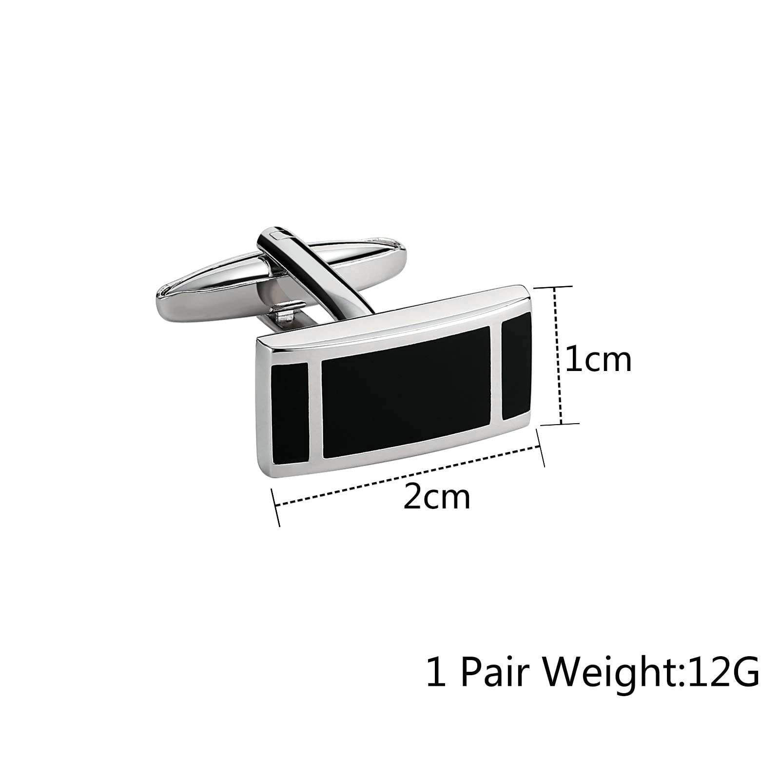 Gualiy Stainless Steel Rectangle Cufflinks for Men - Elegant Dress Shirt Accessories for Weddings, Business & Formal Events
