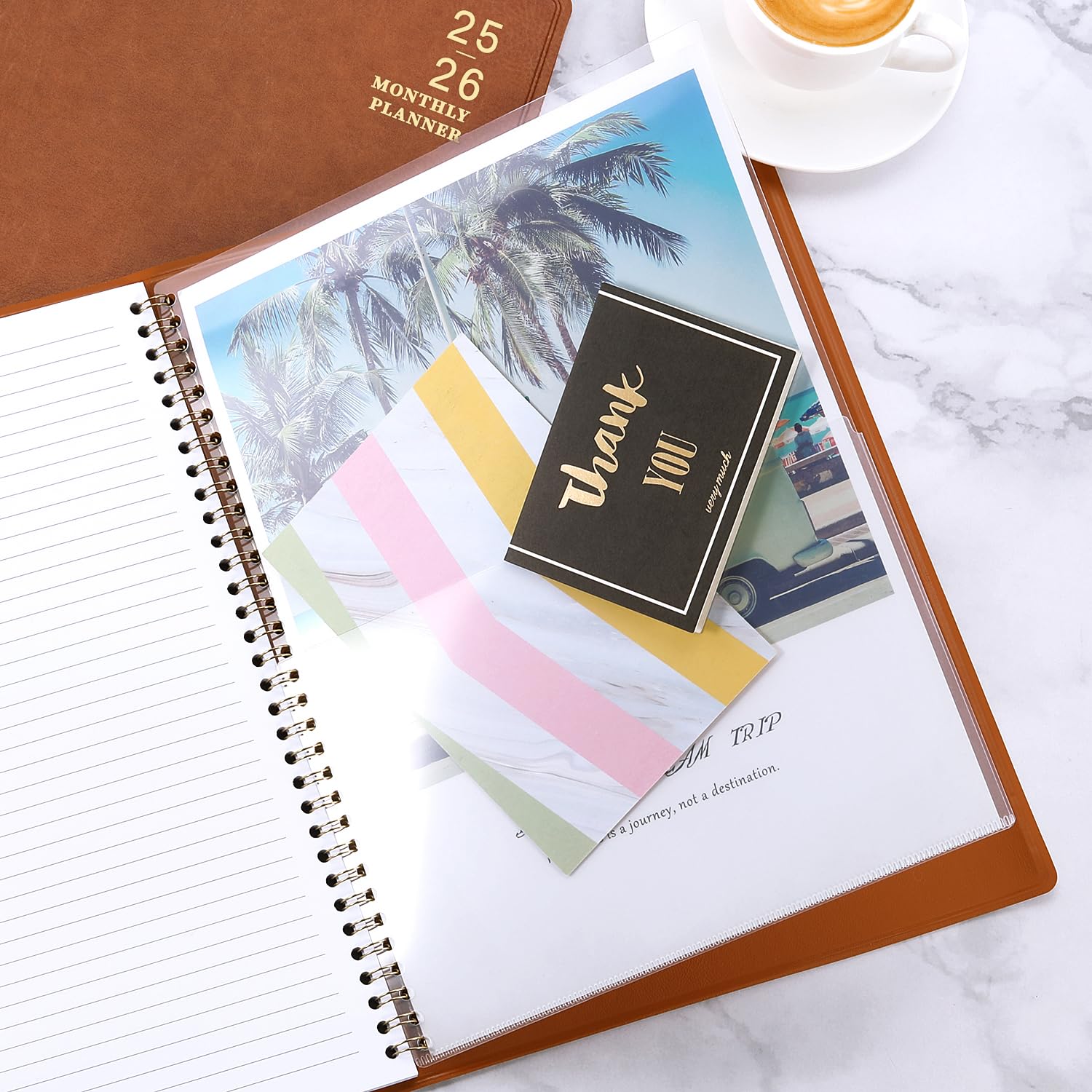 2025-2026 18-Month Planner with Faux Leather Cover | July 2025 - December 2026 Calendar | 8.86