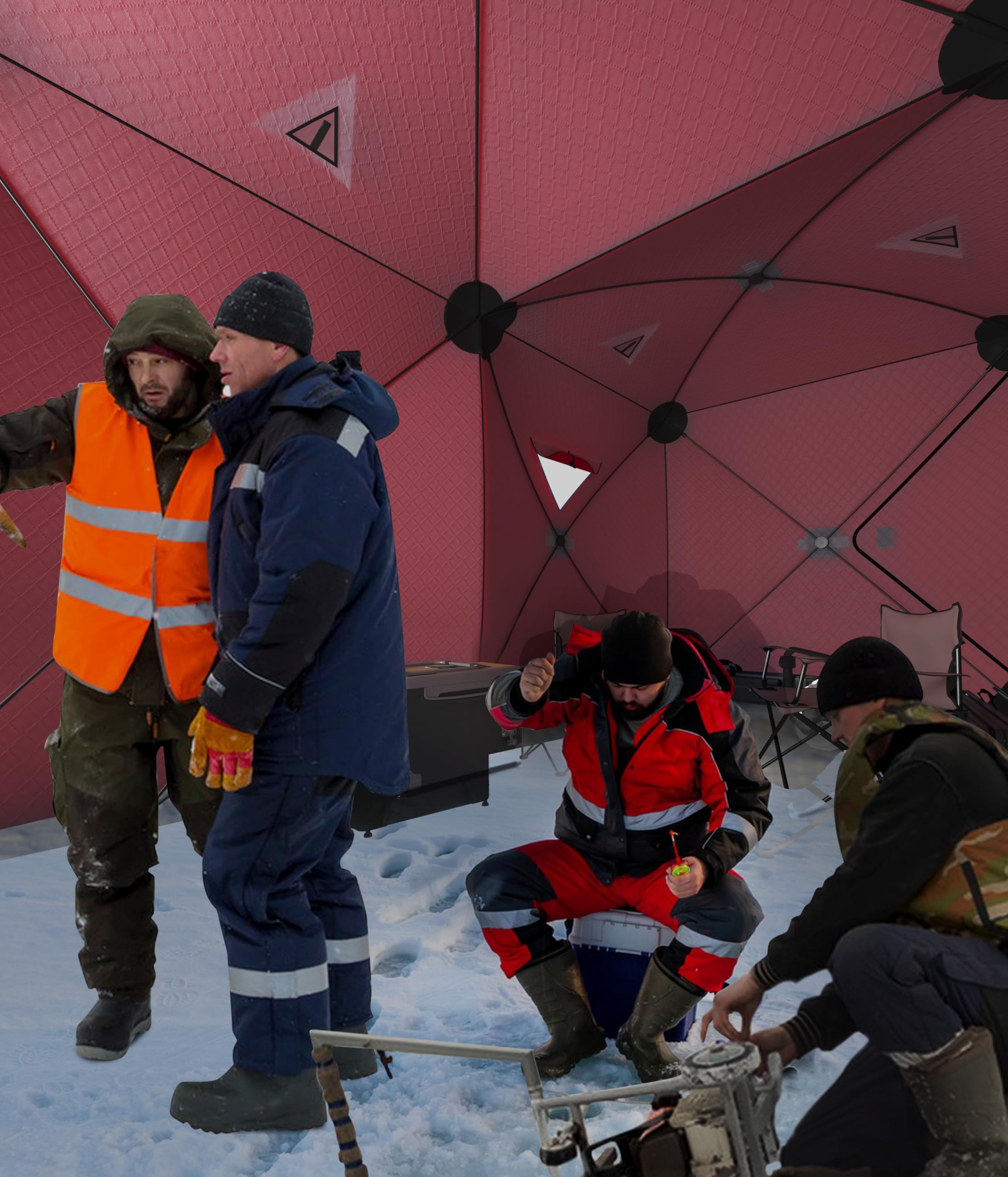 **Best Ice Fishing Tent - Thickened Warm & Windproof Pop-Up Portable Hub Shelter for Winter Fishing - Perfect for Ice Anglers & Outdoor Enthusiasts**