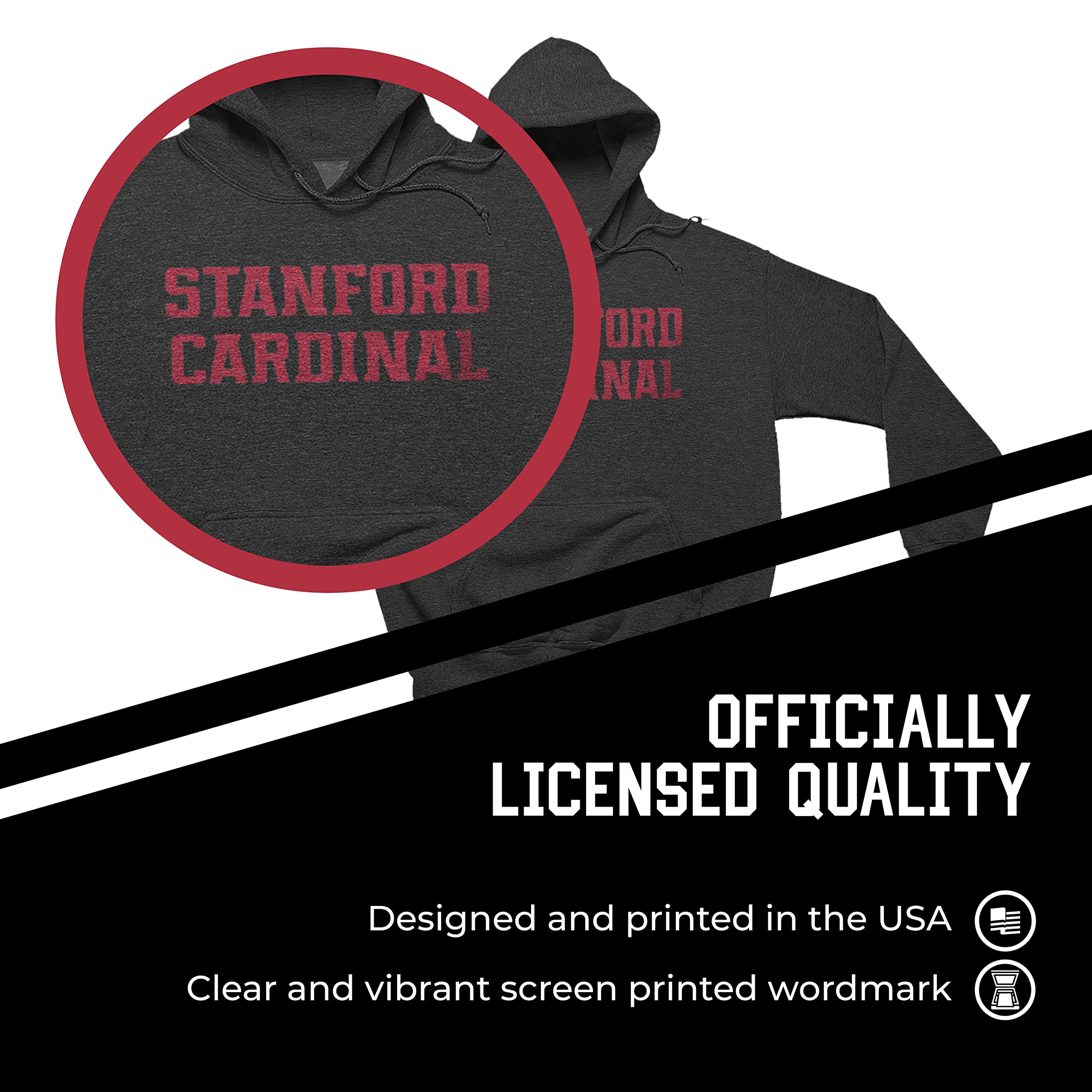 NCAA Adult Cotton Blend Charcoal Hooded Sweatshirt - Soft Ringspun Fabric, Comfortable Pullover for College Sports Fans - Perfect for Game Day, Tailgating & Campus Life