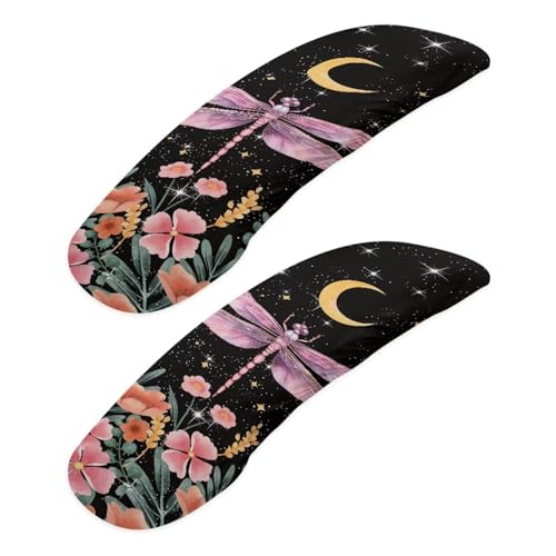 Aesthetic Floral Dragonfly Moon