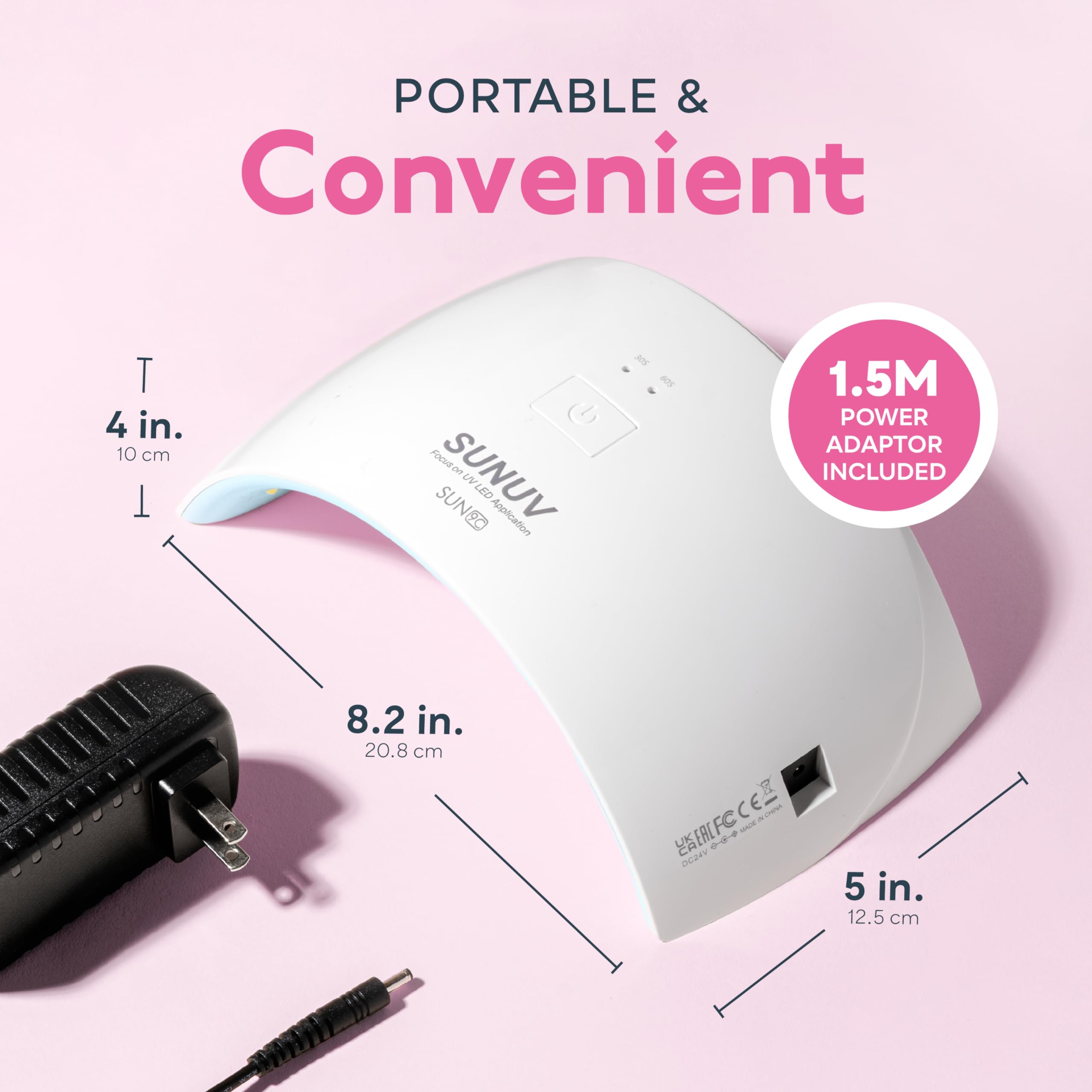 SUNUV UV LED Nail Lamp with Sensor & 2 Timer Settings - Professional Gel Nail Polish Dryer for Women | Perfect for Home Manicures, Nail Salons & DIY Gel Nail Art (SUN9C Blue)