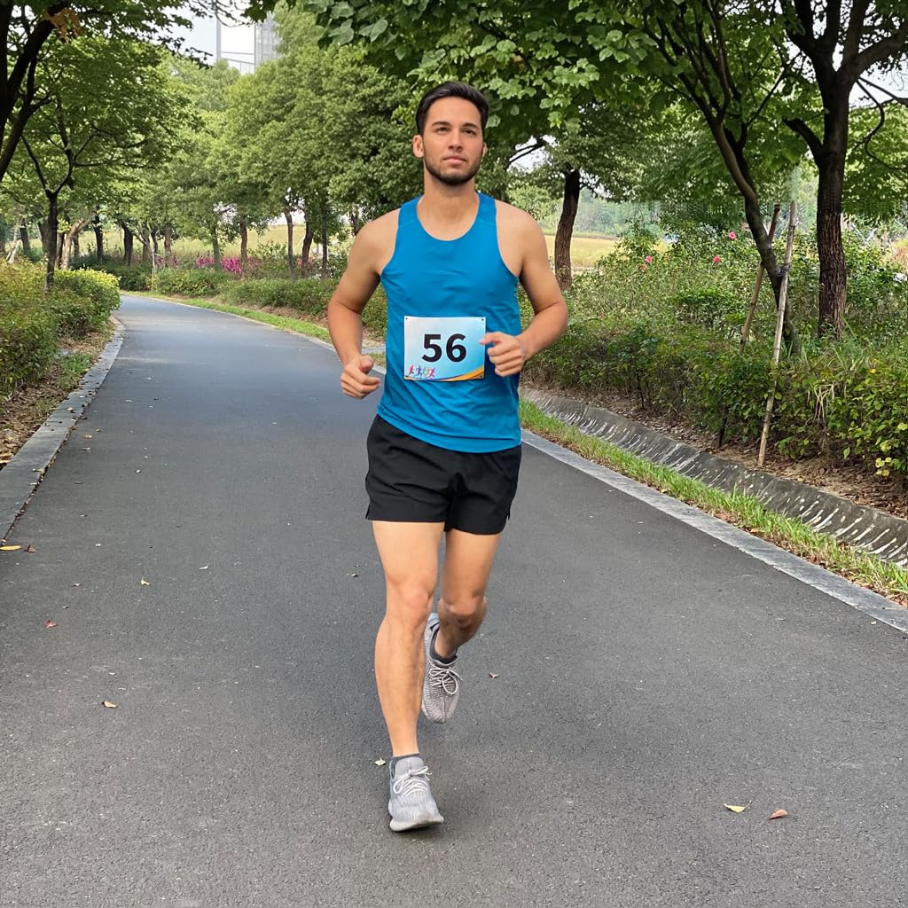 Tyvek Race Bibs - Durable Running Numbers with Bib Tape (No Pins Needed) for Marathon, Track & Field, Tryouts, Sports Events | Ideal for Runners, Athletes & Competitions