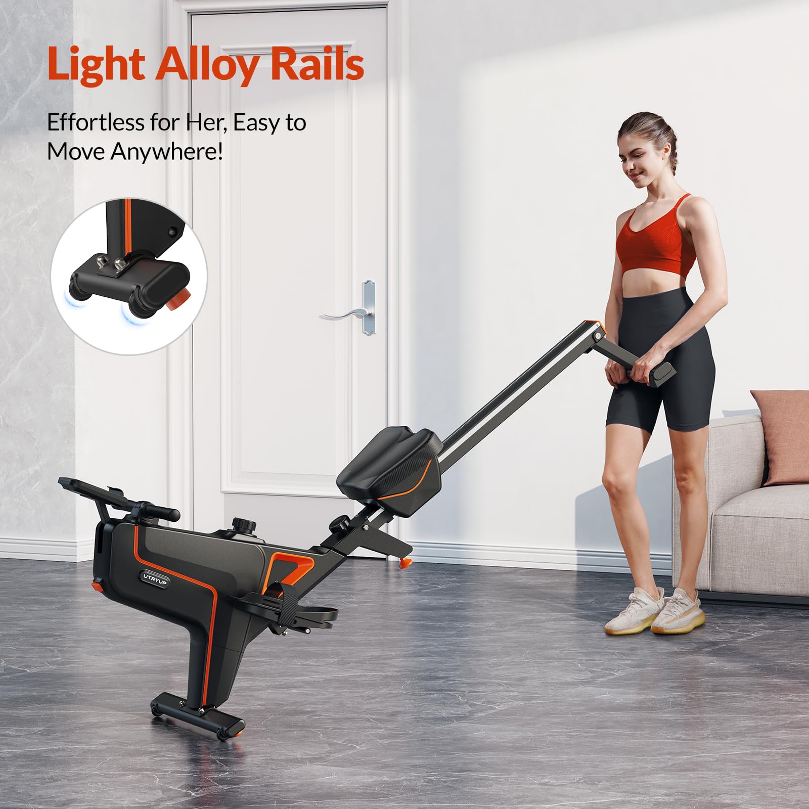 Premium Magnetic & Water Rowing Machine for Home Gym - 16-Level Quiet Resistance, Foldable Design, 350 LB Capacity with Bluetooth Connectivity & Fitness App Support - Perfect for Small Spaces & Full-Body Workouts