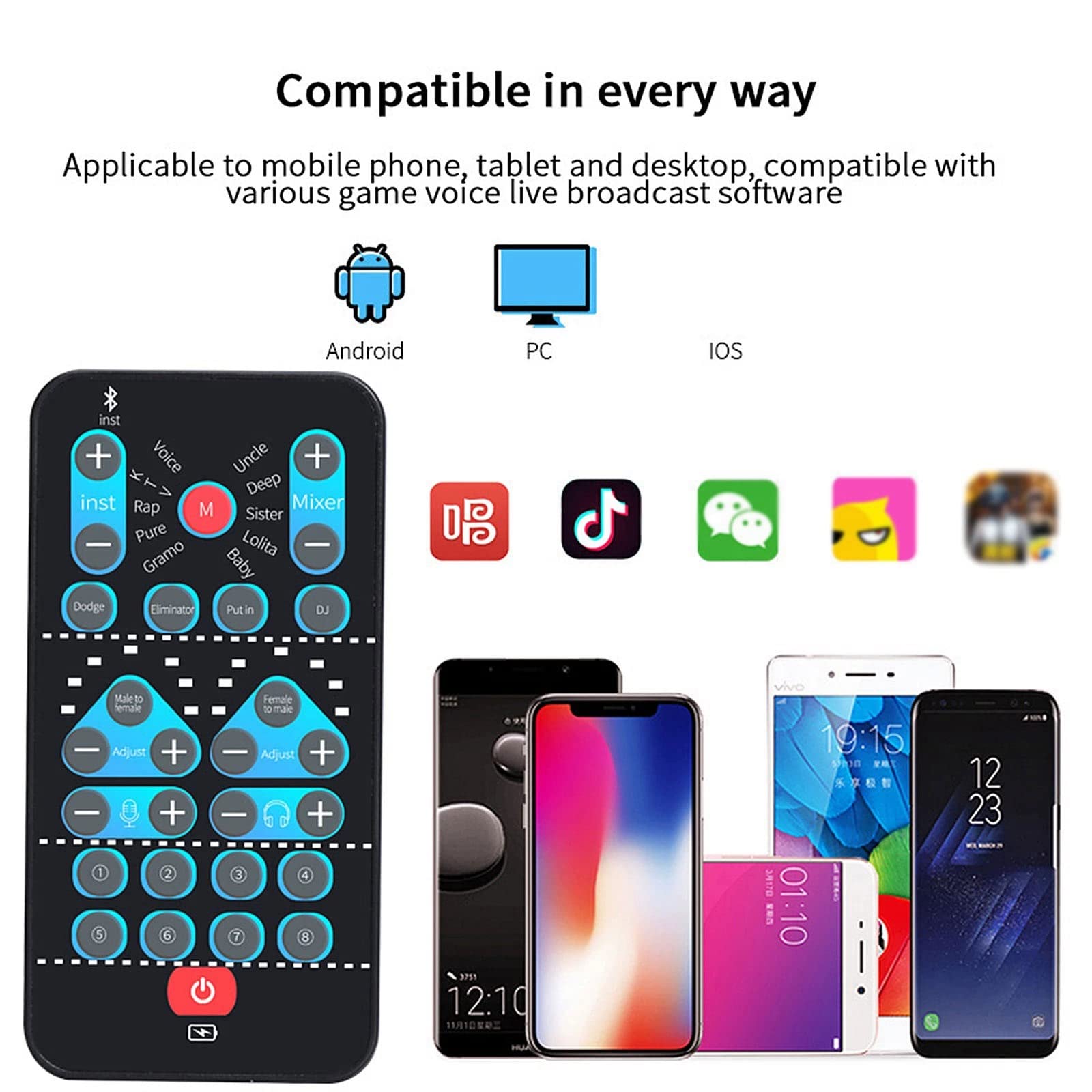 Universal Mini Sound Changer Adapter - Professional Audio Converter for Computers, Phones, Tablets & Gaming Consoles | Perfect for Streaming, Recording & Voice Modulation