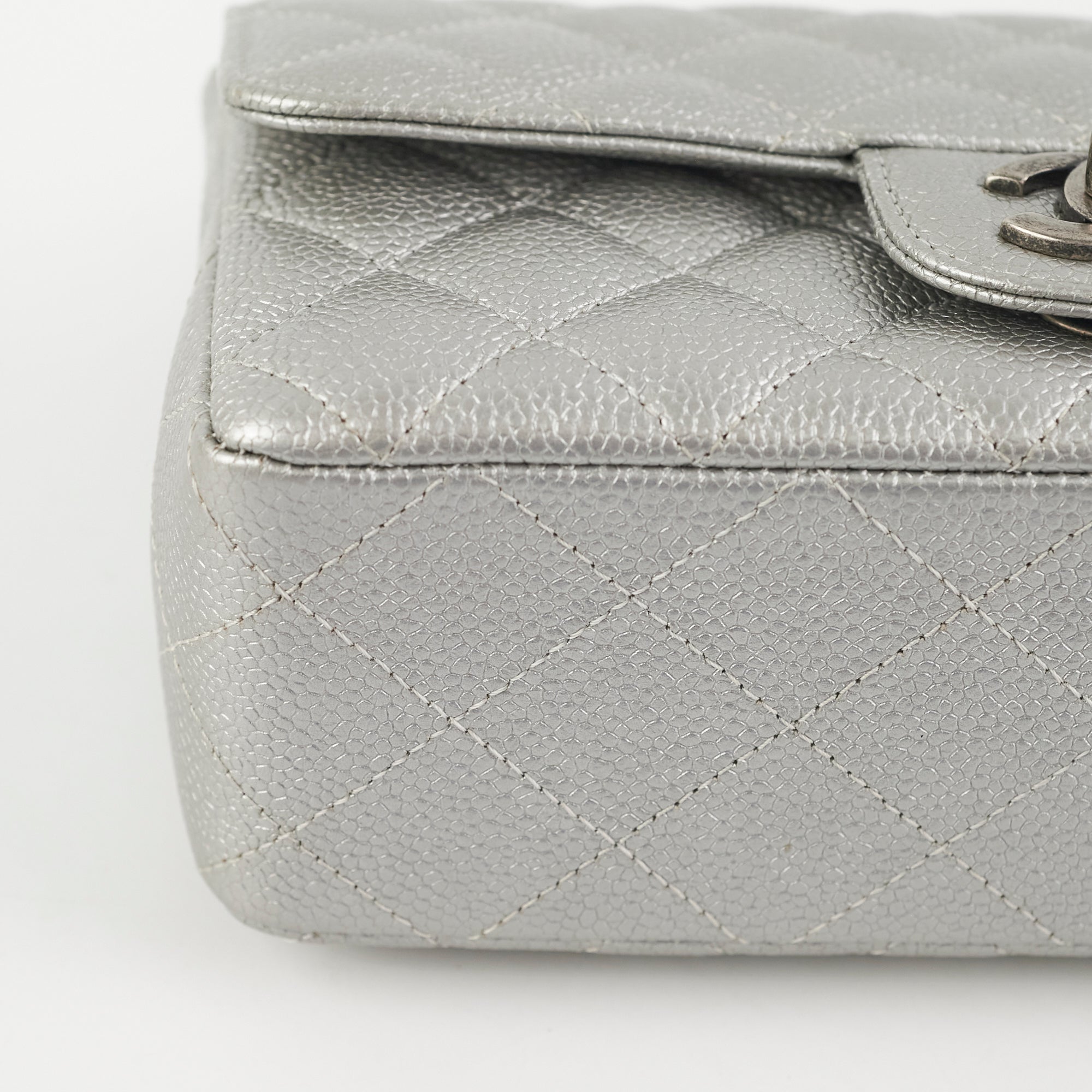 Chanel Mini Rectangular Caviar Silver Handbag - Luxury Designer Crossbody Bag for Women | Perfect for Evening Parties, Date Nights & Special Occasions