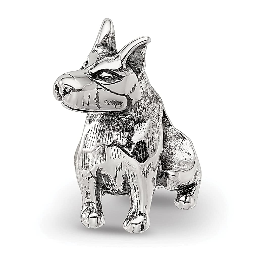 925 Sterling Silver Doberman Pinscher Charm Bead for Bracelet - Handmade Fine Jewelry for Women, Dog Lover Gift - Perfect for Everyday Wear, Special Occasions & Pet Memorials