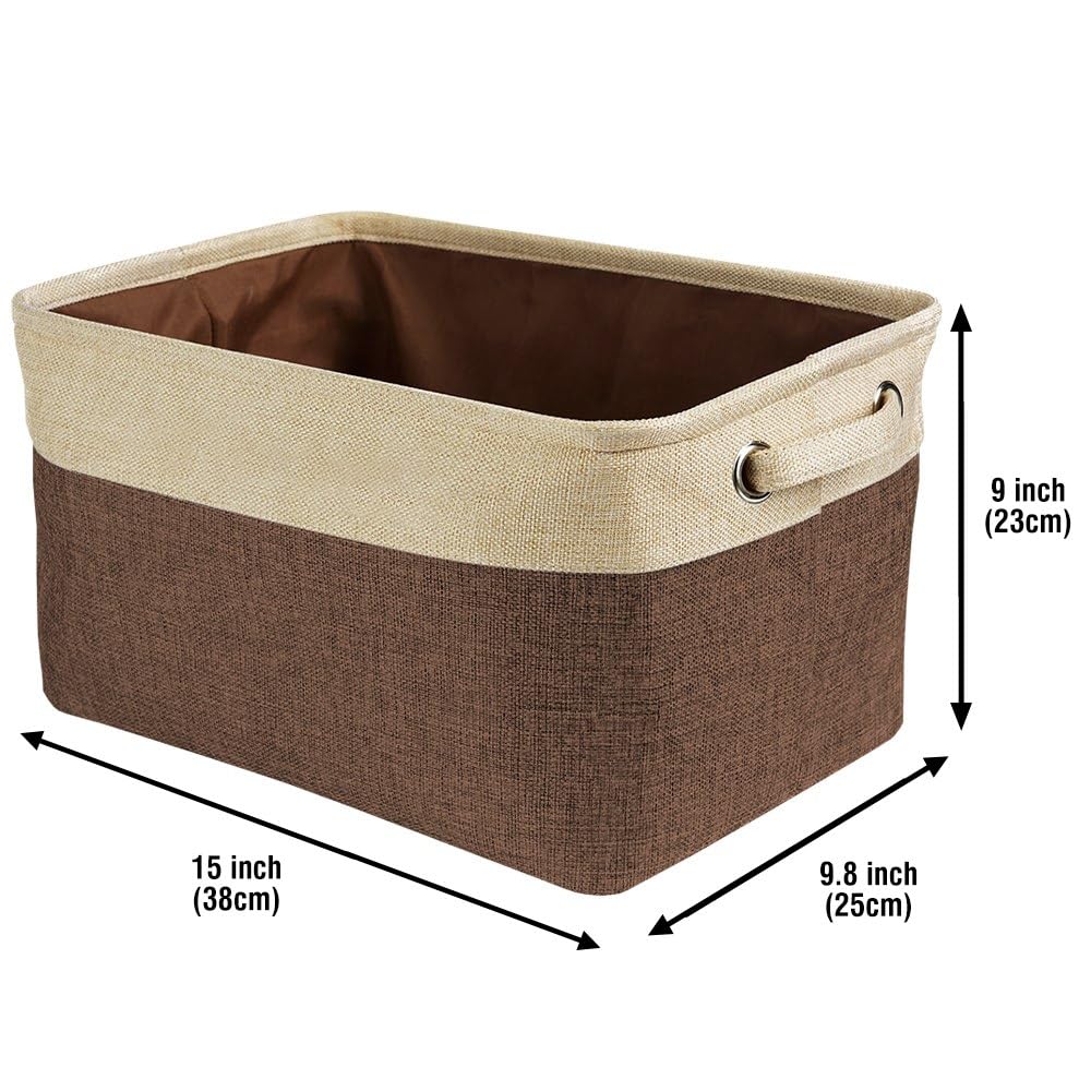 Personalized Foldable Storage Basket with Cute Shih Tzu Design - Collapsible Fabric Pet Toy Organizer Bin with Handles for Home, Closet & Shelf Organization - Durable Brown & White Storage Cube - Perfect for Pet Toy Storage, Kids' Room & Bedroom Organization