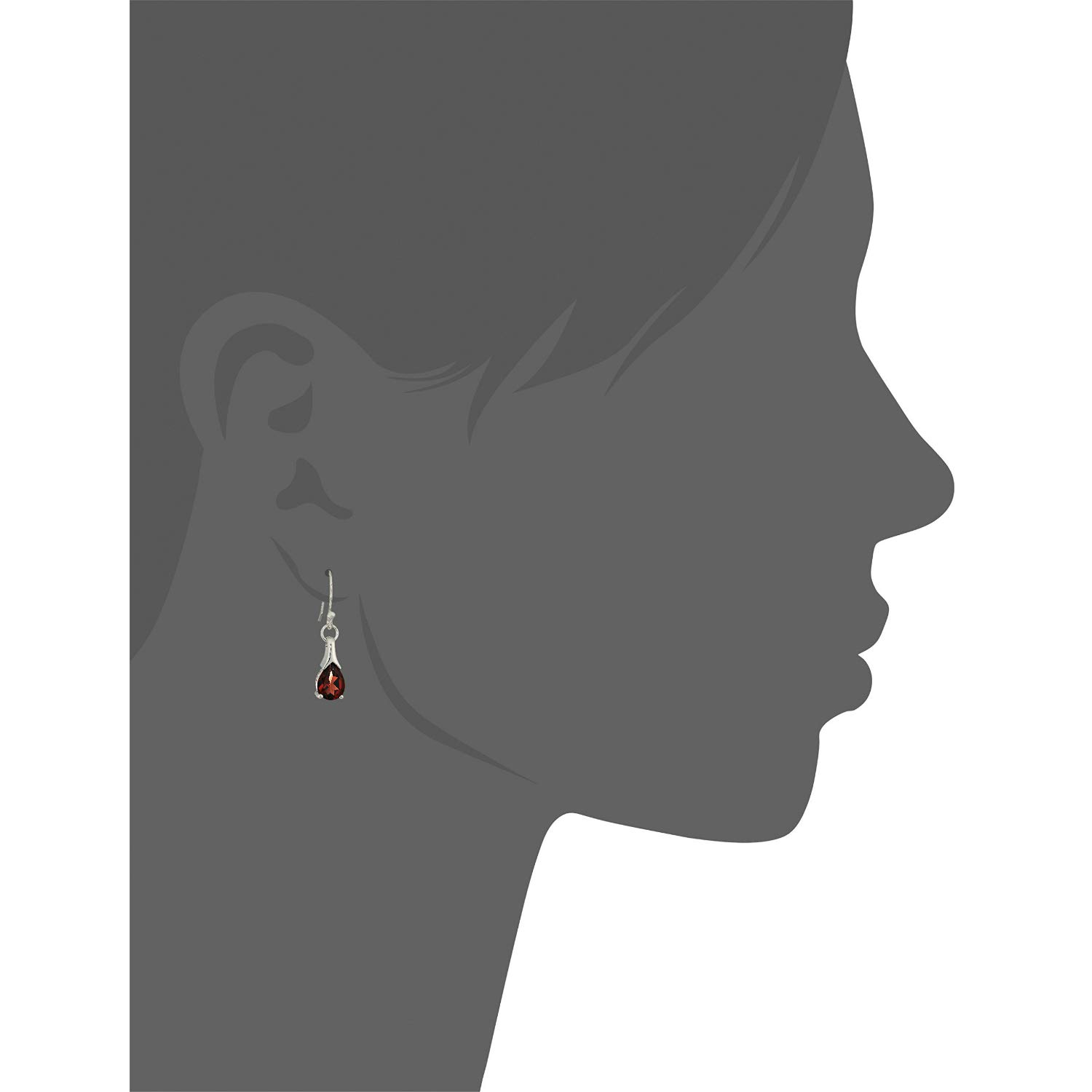 Elegant Sterling Silver Red Garnet Lever Back Dangle Earrings for Women | Perfect for Parties, Weddings & Special Occasions