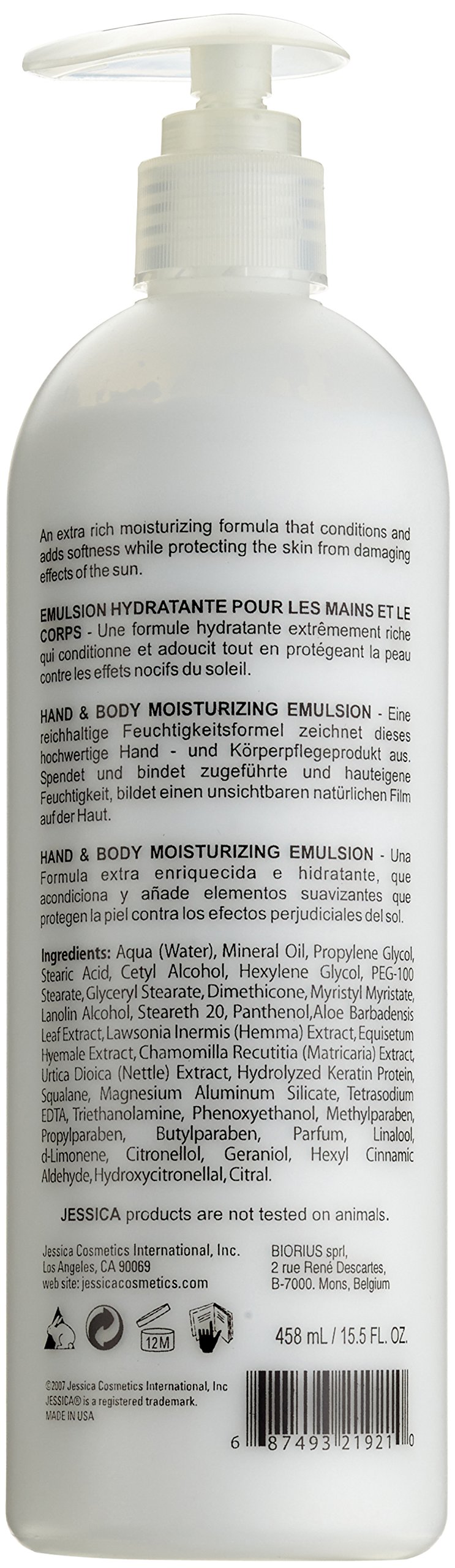 JESSICA Hand and Body Moisturizing Lotion 15.5oz - Hydrating & Nourishing Skin Care for Dry Skin - Perfect for Daily Use at Home, Office & Travel
