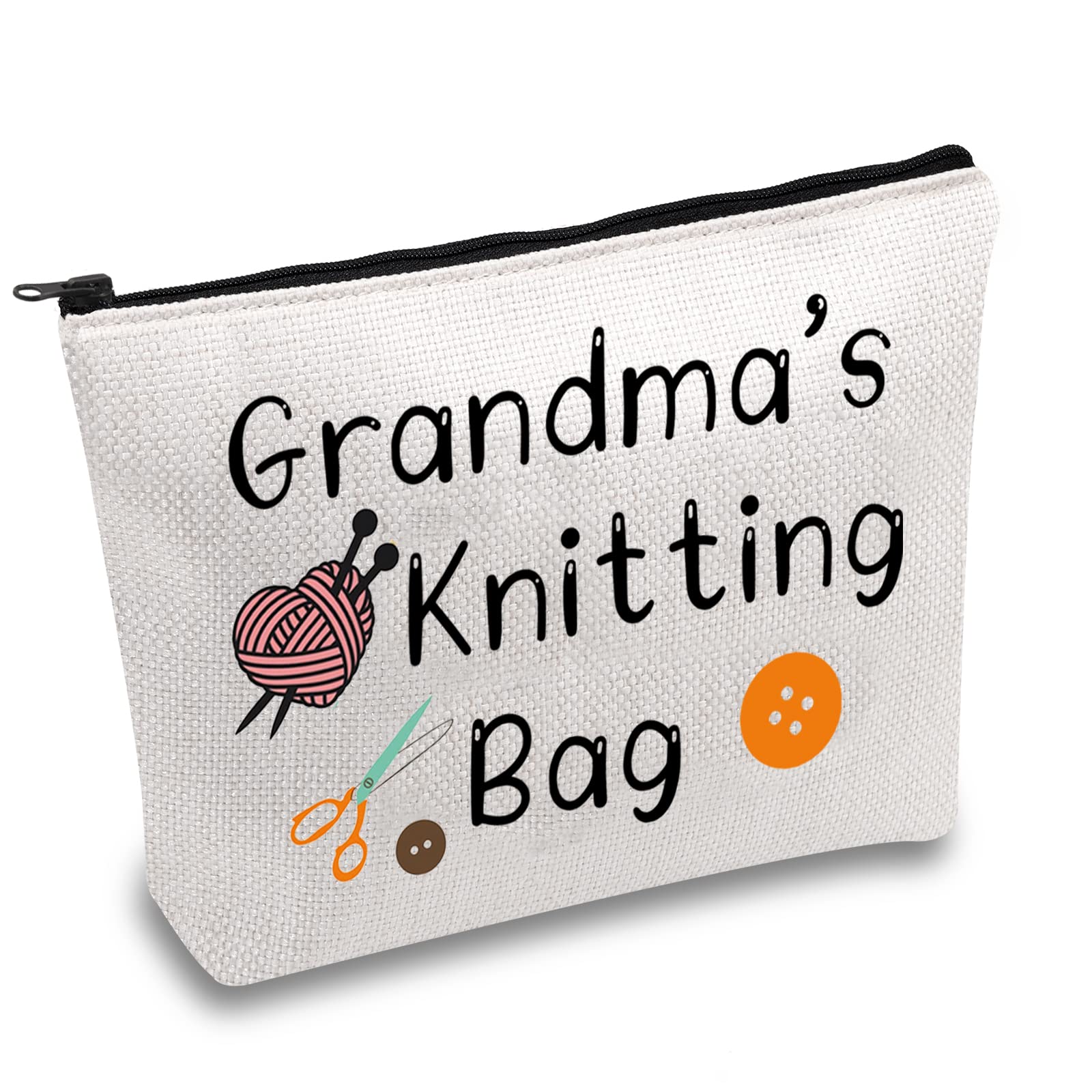 JXGZSO Knitting Project Bag - Large Crochet Organizer for Yarn, Needles & Makeup - Perfect Gift for Grandma, Knitters & Craft Lovers (Ideal for Travel, Home Storage & Birthday Presents)
