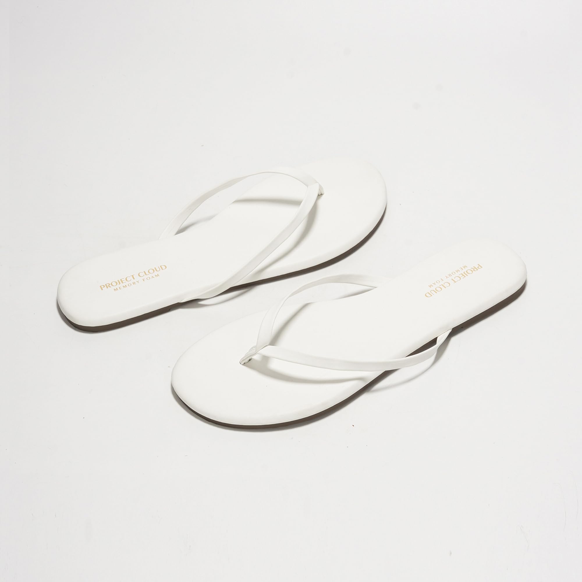 Women's Project Cloud Flip Flops - Memory Foam Comfort Sandals | Vegan Leather Lightweight Summer Slides for Beach & Casual Wear | 2025 Trendy Footwear Essentials
