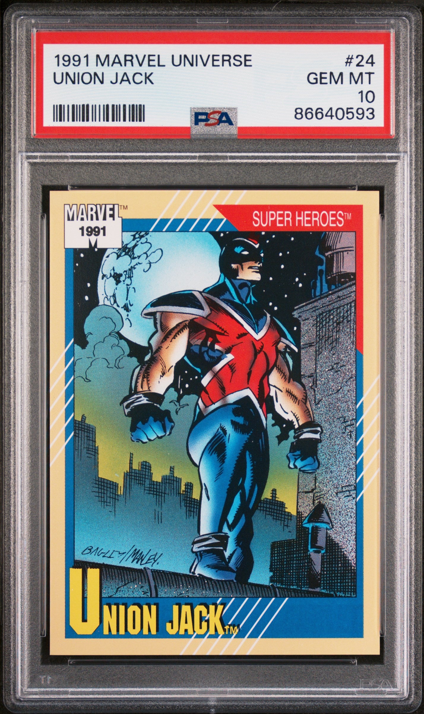 1991 Marvel Universe Union Jack #24 PSA 10 Graded Comic - Rare Collectible for Marvel Fans & Comic Book Investors | Perfect for Display, Gifts, and Investment Portfolios