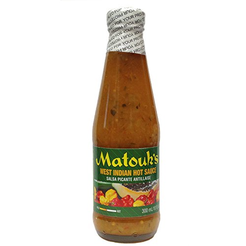 Matouk's West Indian Hot Sauce - Spicy Caribbean Pepper Sauce (Pack of 1) | Perfect for Jerk Chicken, Seafood & Tropical Dishes