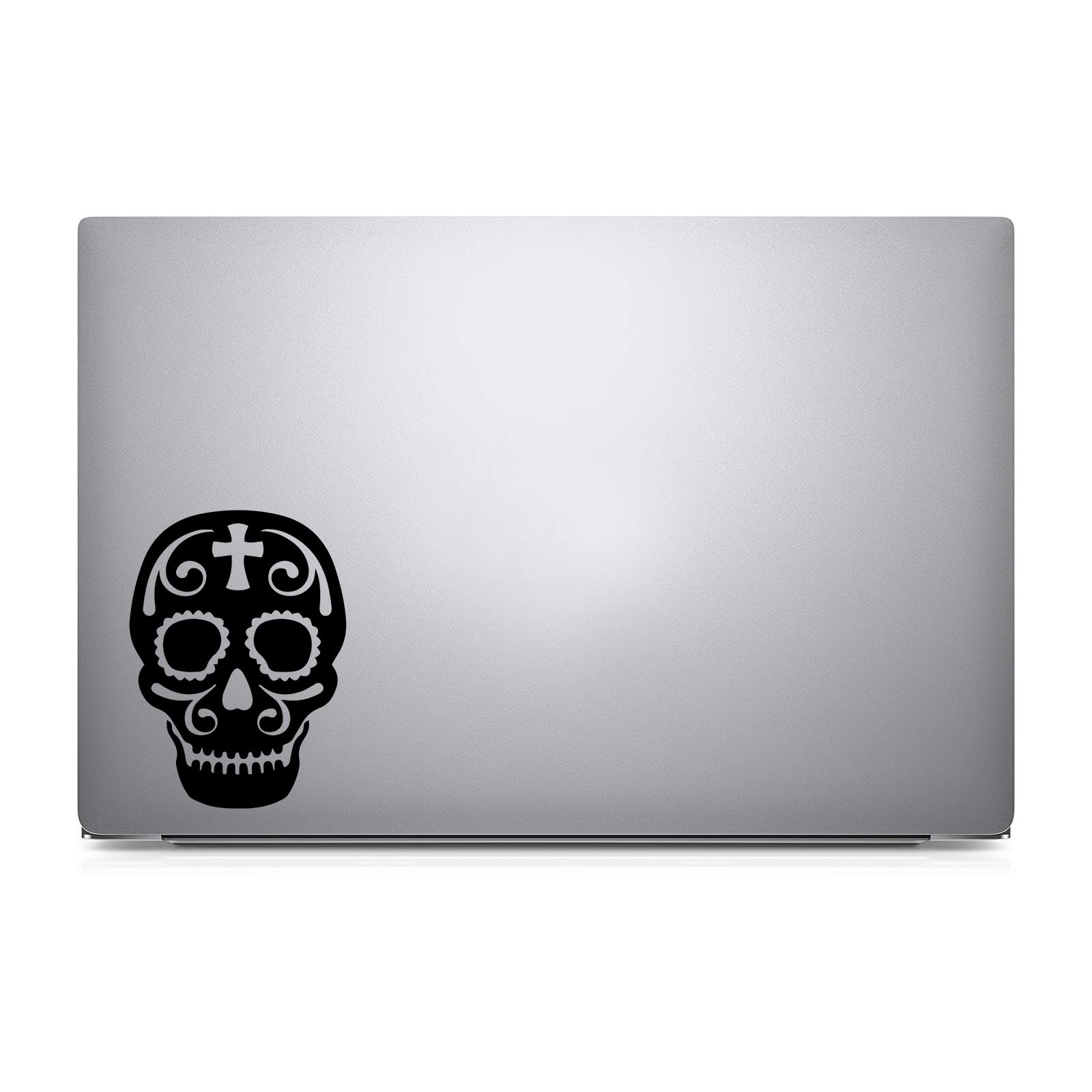 Bargain Max Sugar Skull Decal Sticker - 5.5 Inch Vinyl Decals for Notebook, Car, Laptop, Phone Case (Black) - Perfect for DIY Crafts, Scrapbooking & Personalizing Your Devices