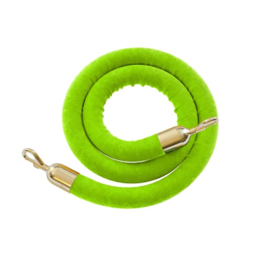 Lime Green Rope With Polished Brass Snap Ends