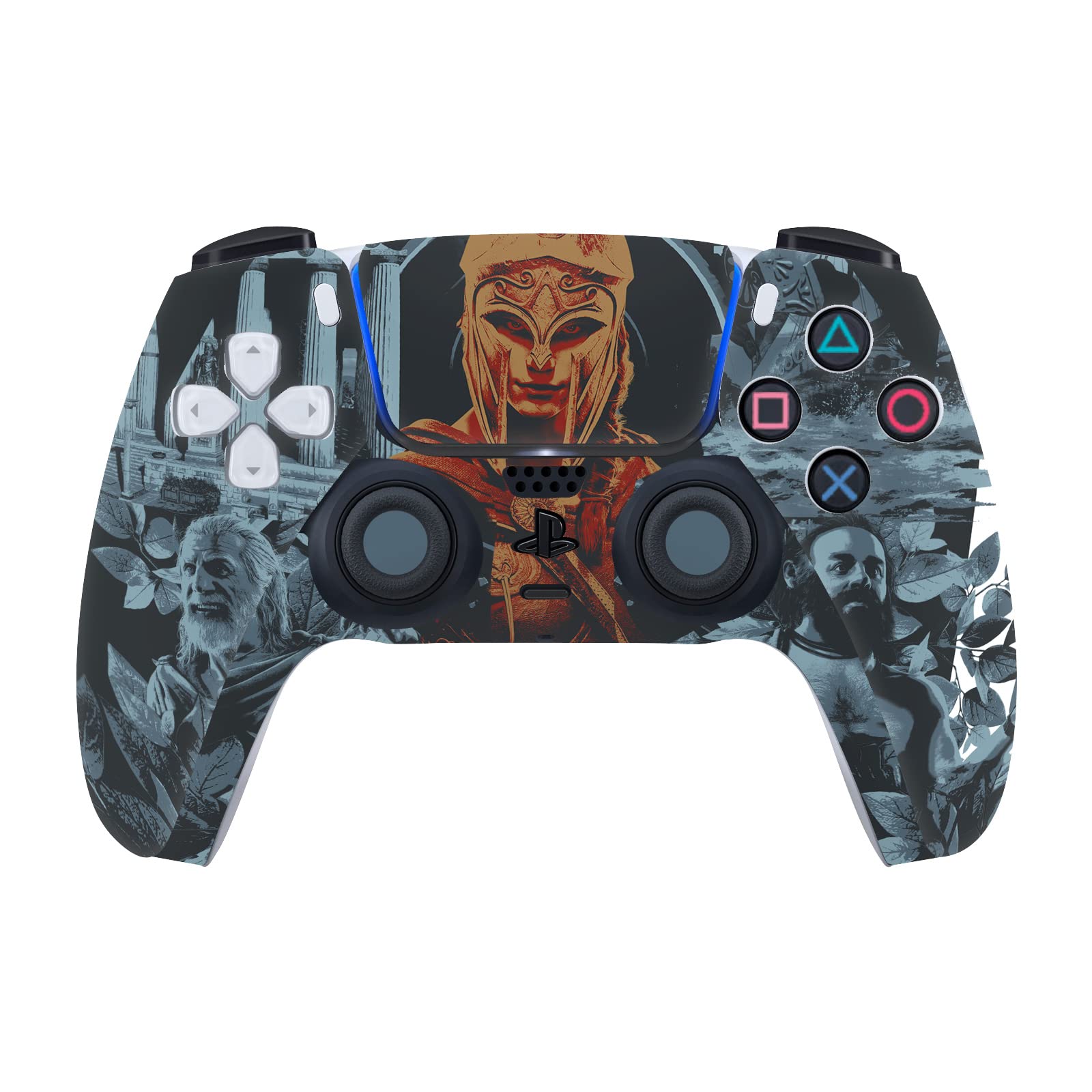 Premium Matte Vinyl Faceplate Sticker & Gaming Skin Cover for Sony PS5 Digital Edition Console & DualSense Controller - Kassandra Vine Odyssey Artwork - Perfect for Gaming Setups, Themed Rooms & Collector Displays