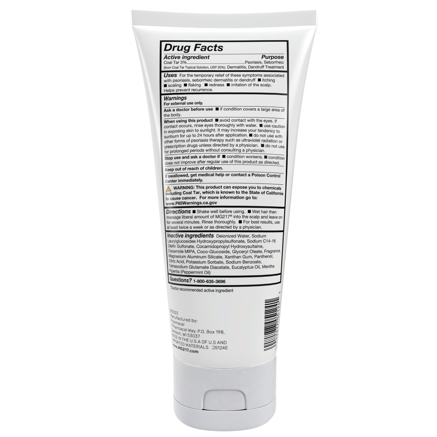 MG217 Psoriasis Shampoo with 3% Coal Tar - Therapeutic Scalp Treatment for Itching, Scaling & Flaking - Controls Scale Buildup - 8 fl oz - Ideal for Daily Psoriasis & Dandruff Relief