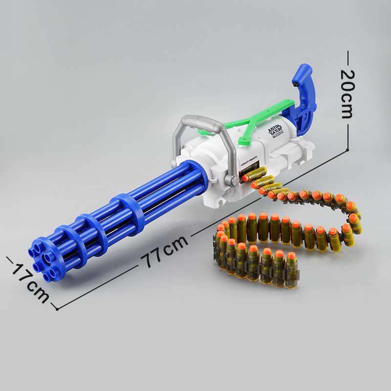 Electric Shell Ejecting Gatling Dart Blaster Toy - High-Powered Foam Dart Gun for Outdoor Battles, Nerf Wars & Backyard Fun - Realistic Automatic Repeater with Shell Ejection Feature (Great for Kids, Teens & Adults)